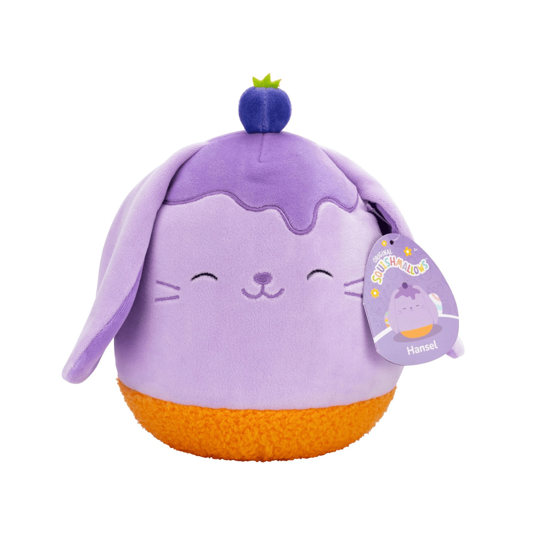 1 Kellytoy Squishmallows Easter Hansel the Blueberry Cheesecake Bunny 7.5 inch Plush - Multi, 1 of 6