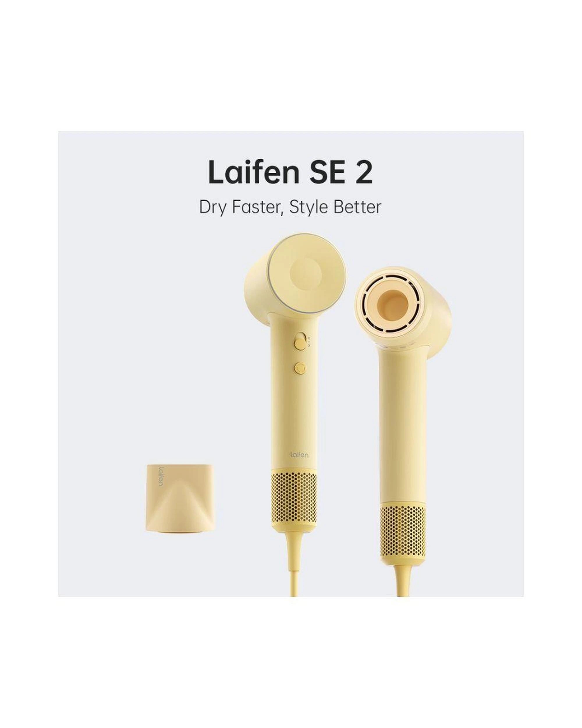 2 Laifen SE 2 High Speed Hair Dryer Yellow with Ionic Technology, 2 of 8
