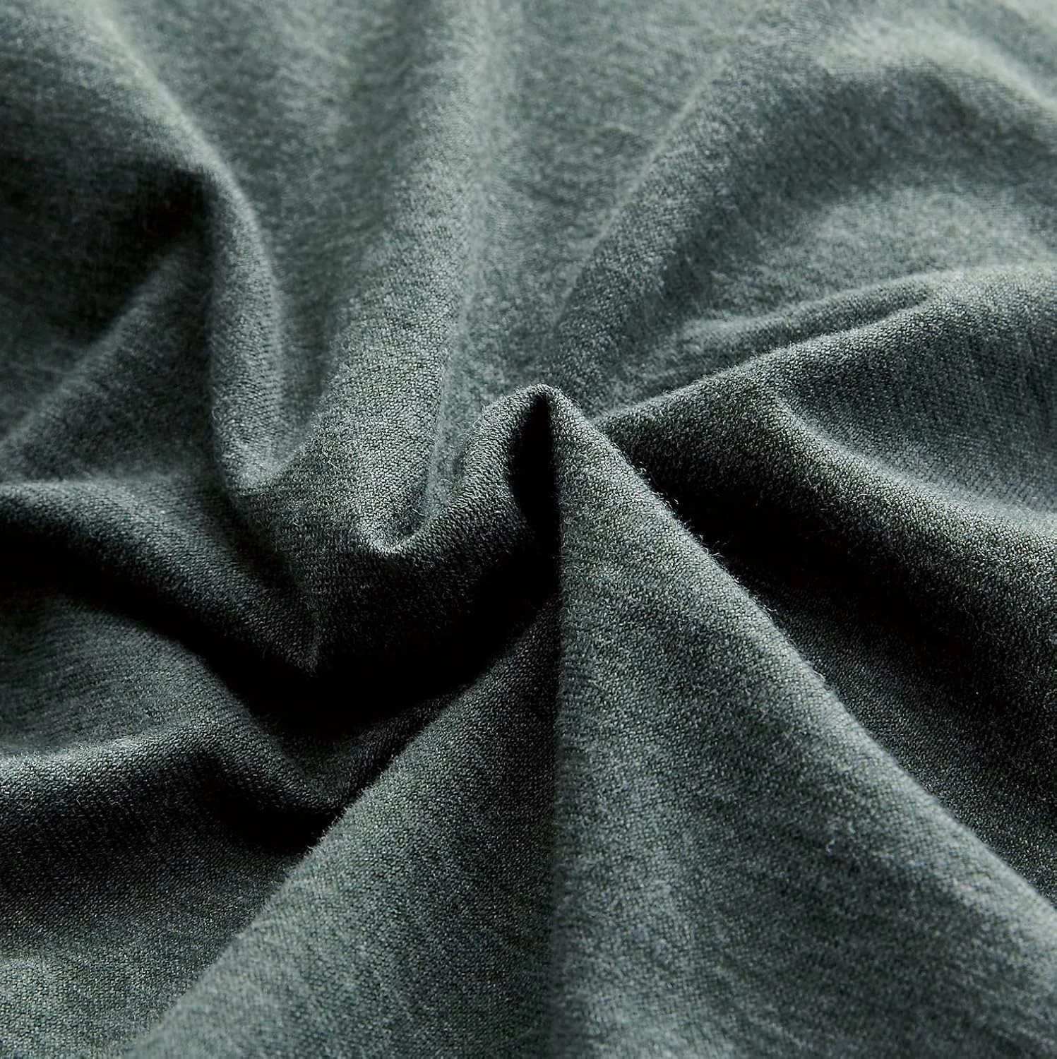 3 Gioia Casa Jersey Cotton Quilt Cover Set Soft Breathable Stretchy - Queen Bed - Green, 3 of 5