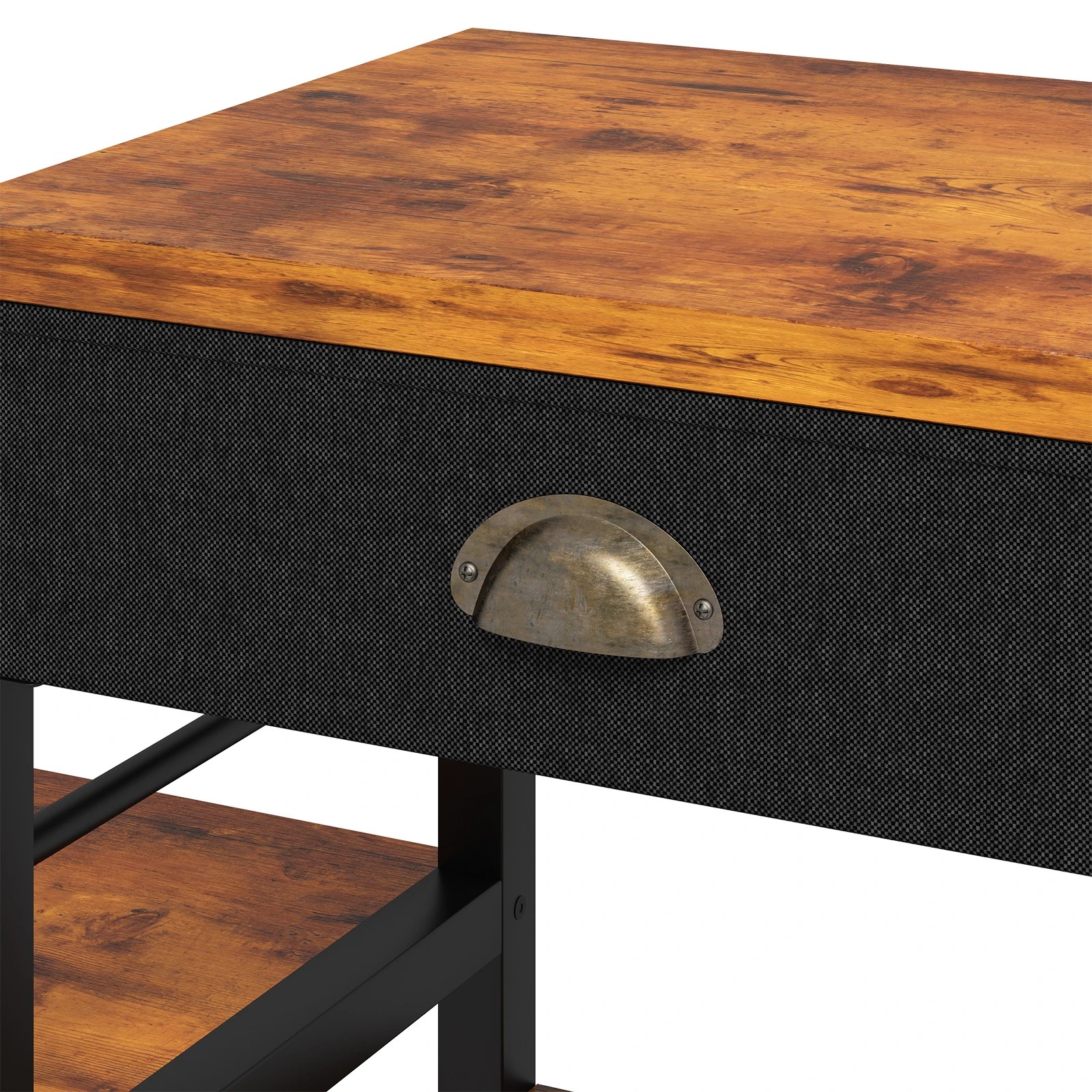 5 Advwin 3 Tier Record Player Stand Turntable Stand Records Player Table End Table - Brown, 5 of 7