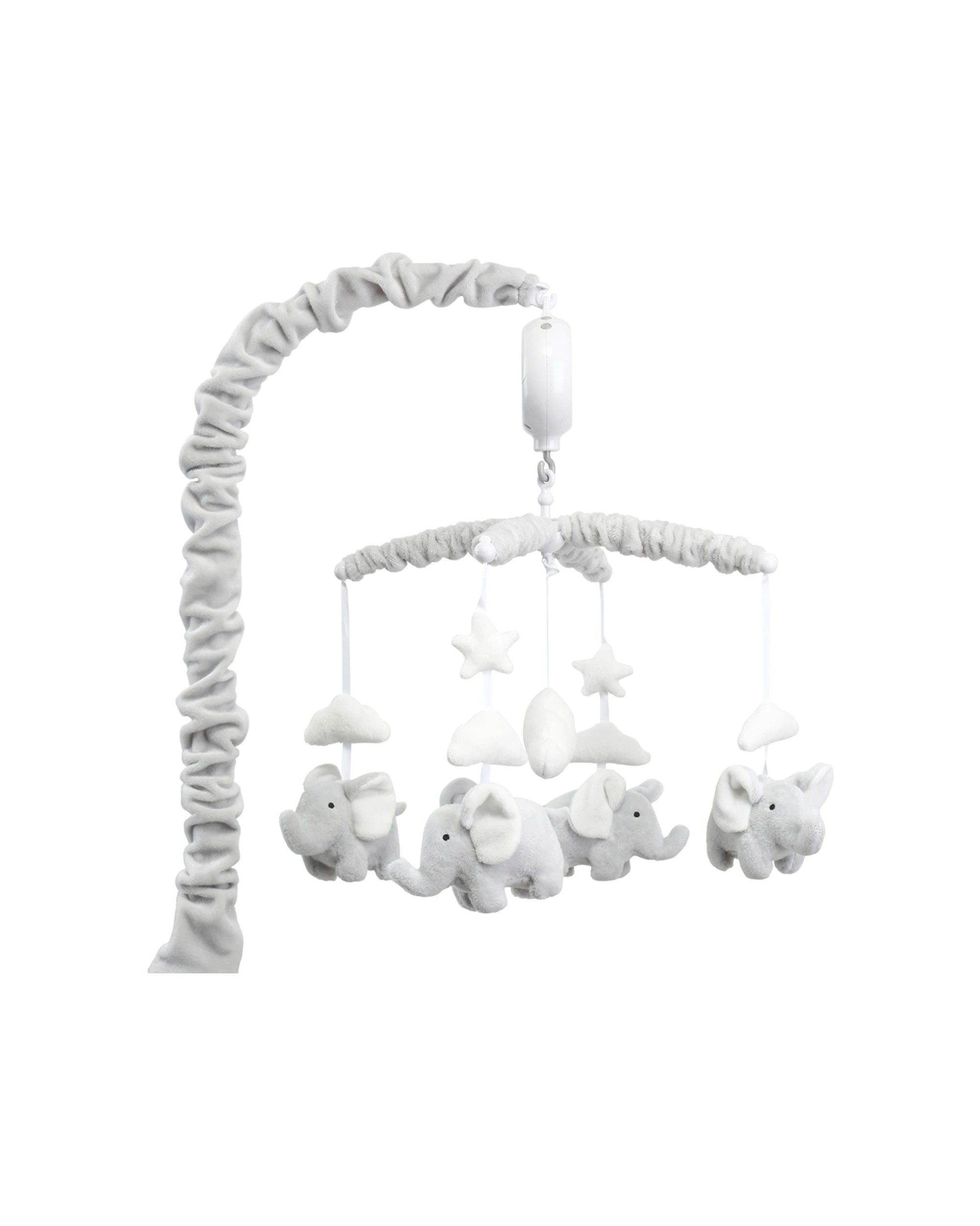 1 Little Haven Hanging Nursery Musical Mobile Elephant Lullabies 0-5 Months - White, 1 of 2