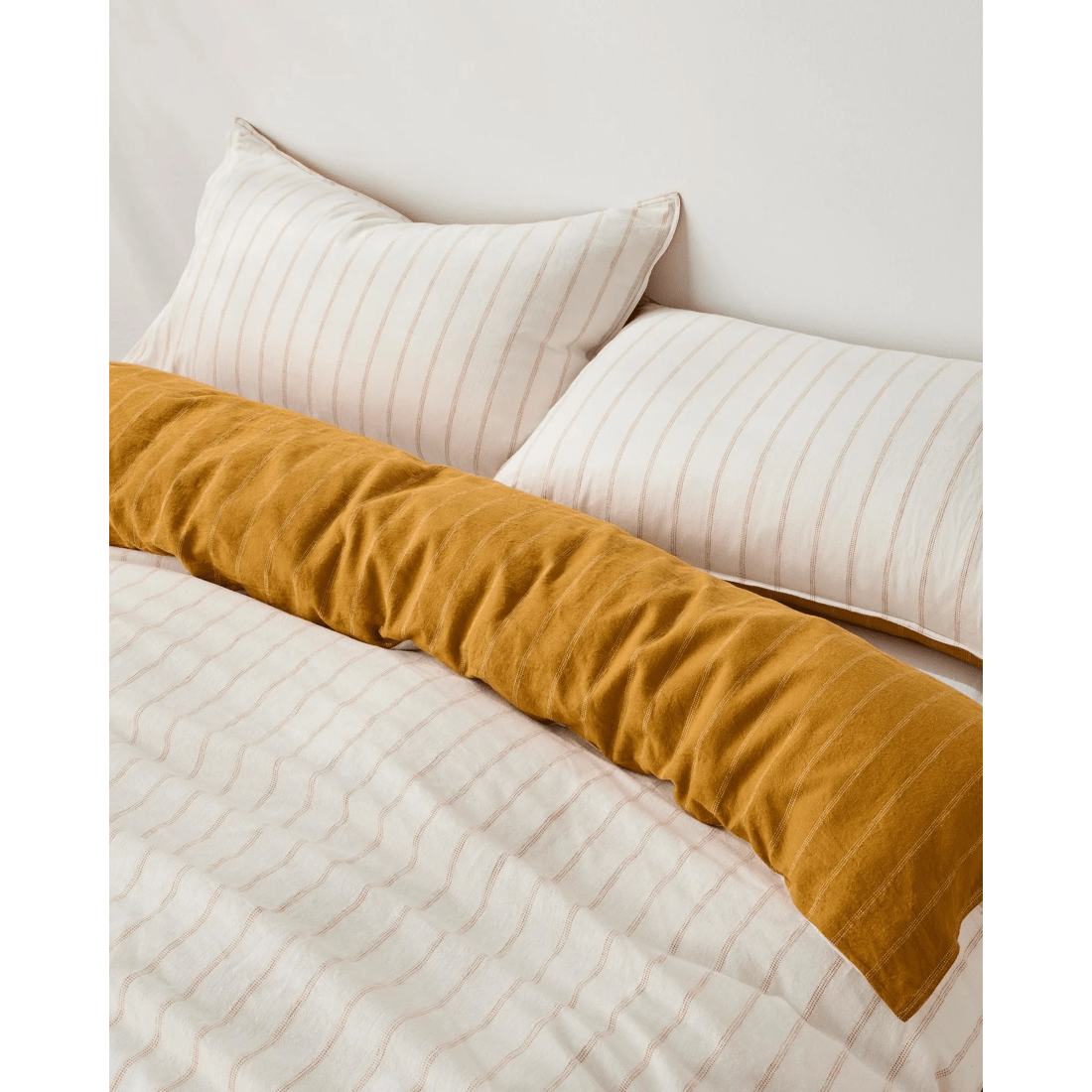 4 Target Adelle Stripe Linen/Cotton Quilt Cover Set - Yellow, 4 of 9