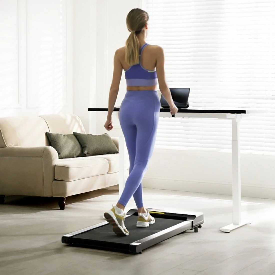 4 Artiss Treadmill 120cm Automatic Standing Desk with 400mm Electric Walking Pad - Multi, 4 of 6