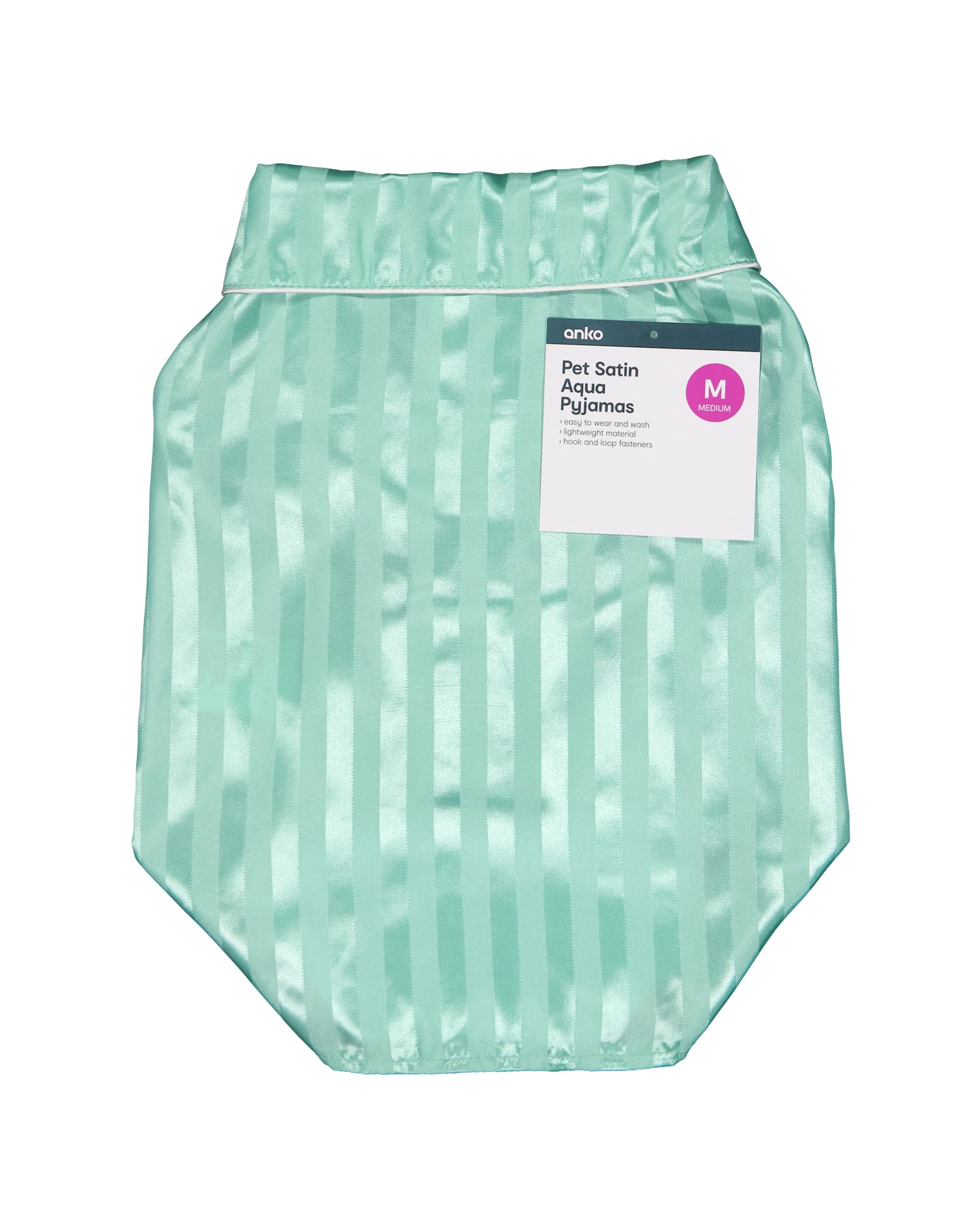 9 Pet Satin Pyjamas - Medium, Aqua, 9 of 9