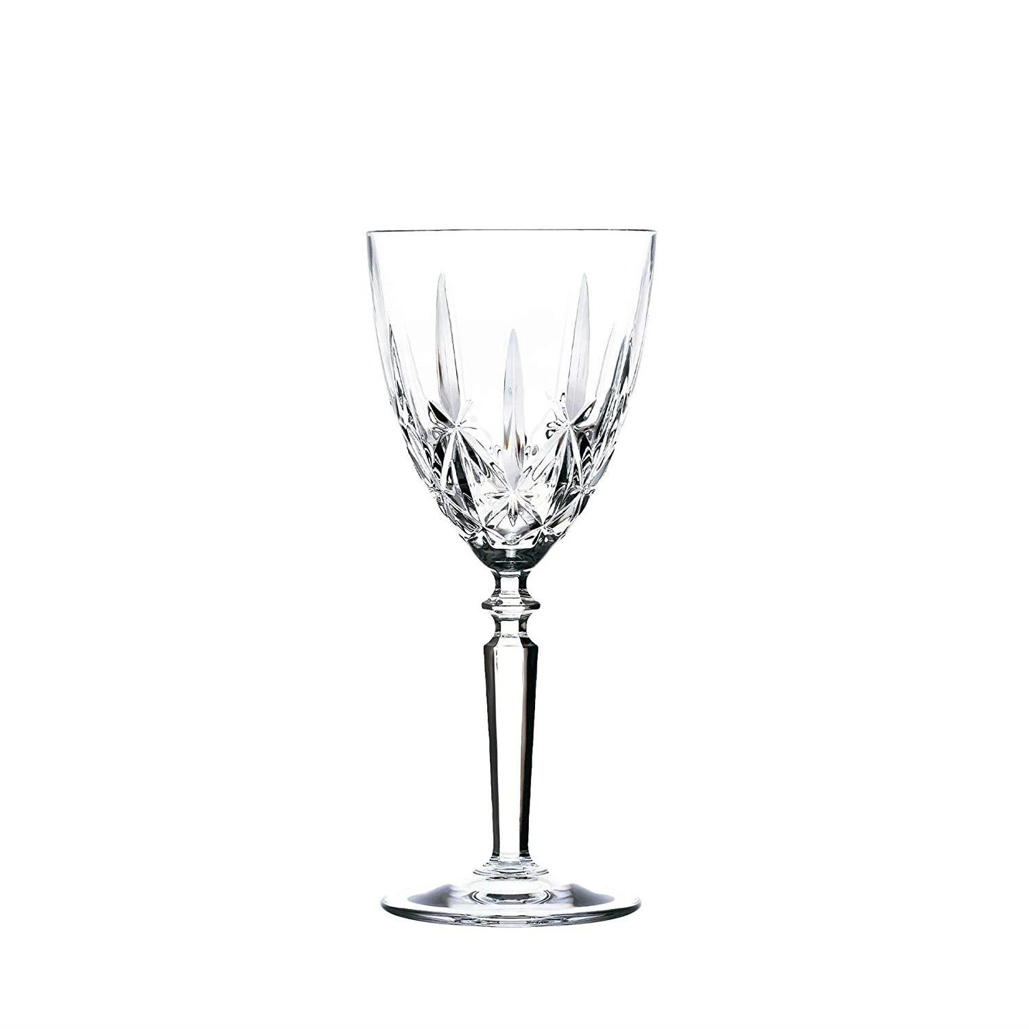 6 RCR Crystal Orchestra Cut Glass Wine Glasses Goblets Set - 290ml - Pack of 6 - Clear, 6 of 7