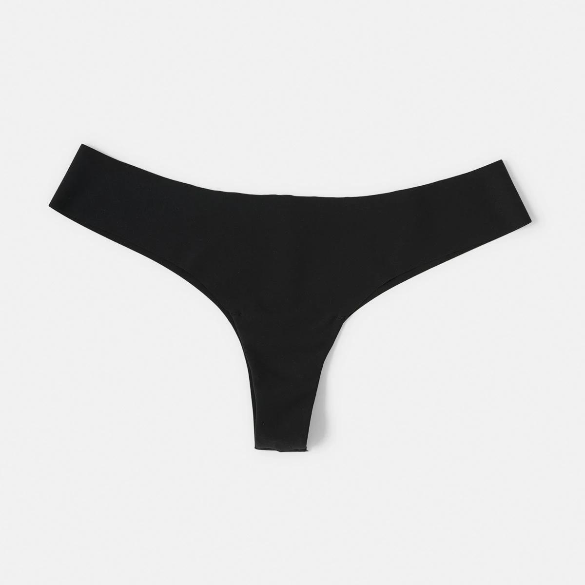 3 3 Pack No Show G-String Briefs BLACK, 3 of 5