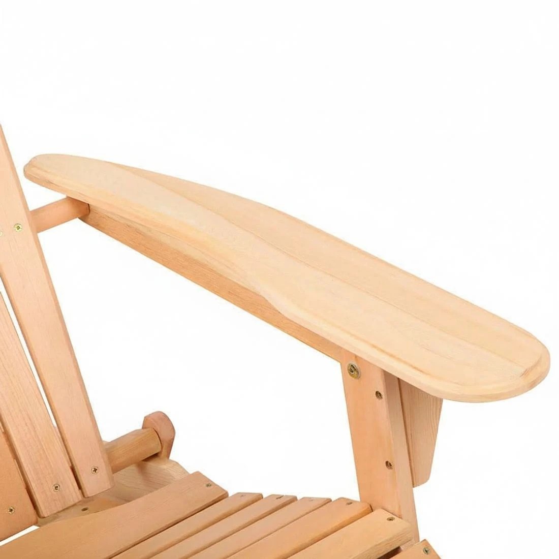 8 Gardeon Adirondack Outdoor Chairs Wooden Sun Lounge Patio Furniture Garden - Natural, 8 of 8