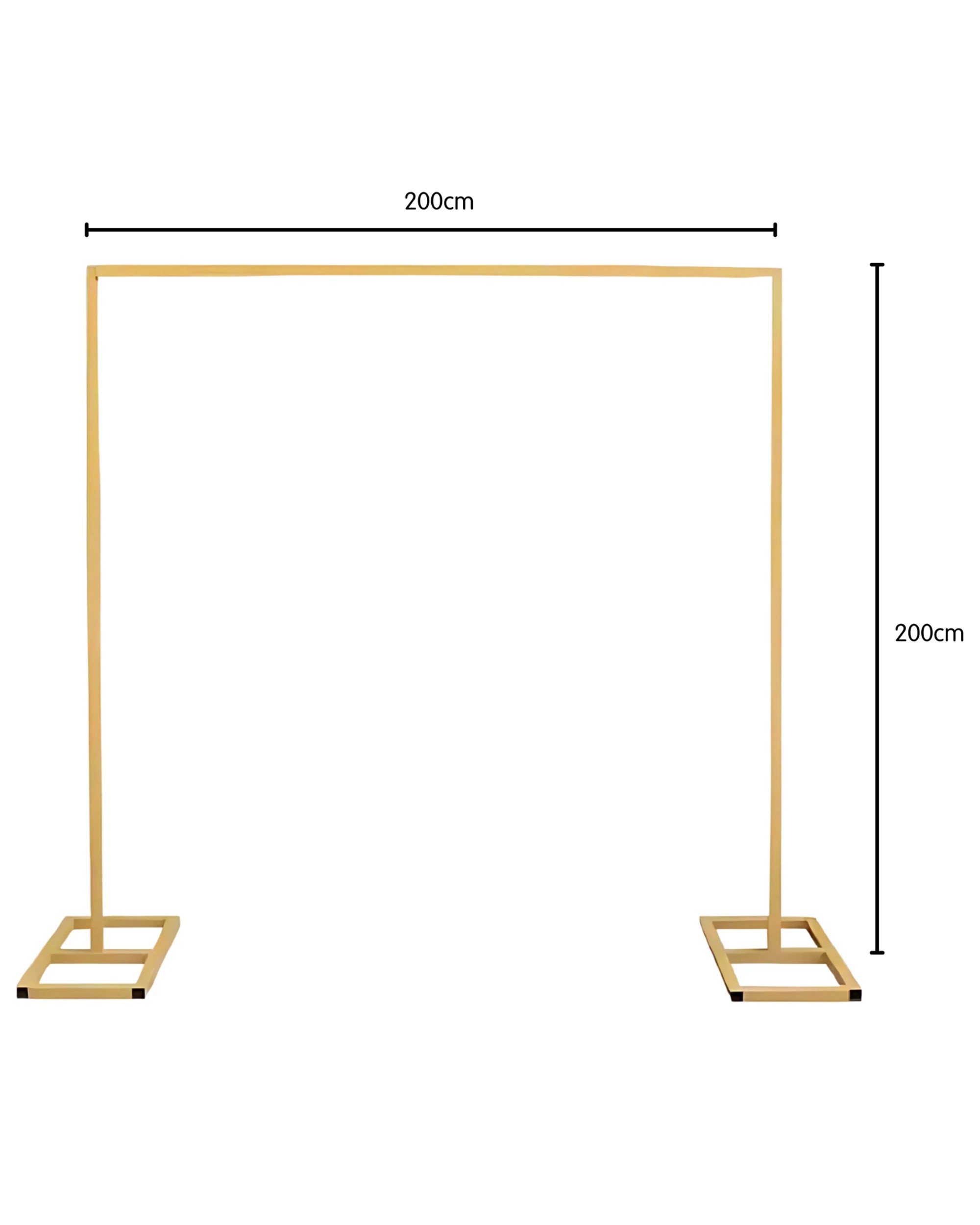 4 Party Maker Metal Square Arch Frame 2m - Gold, 4 of 4