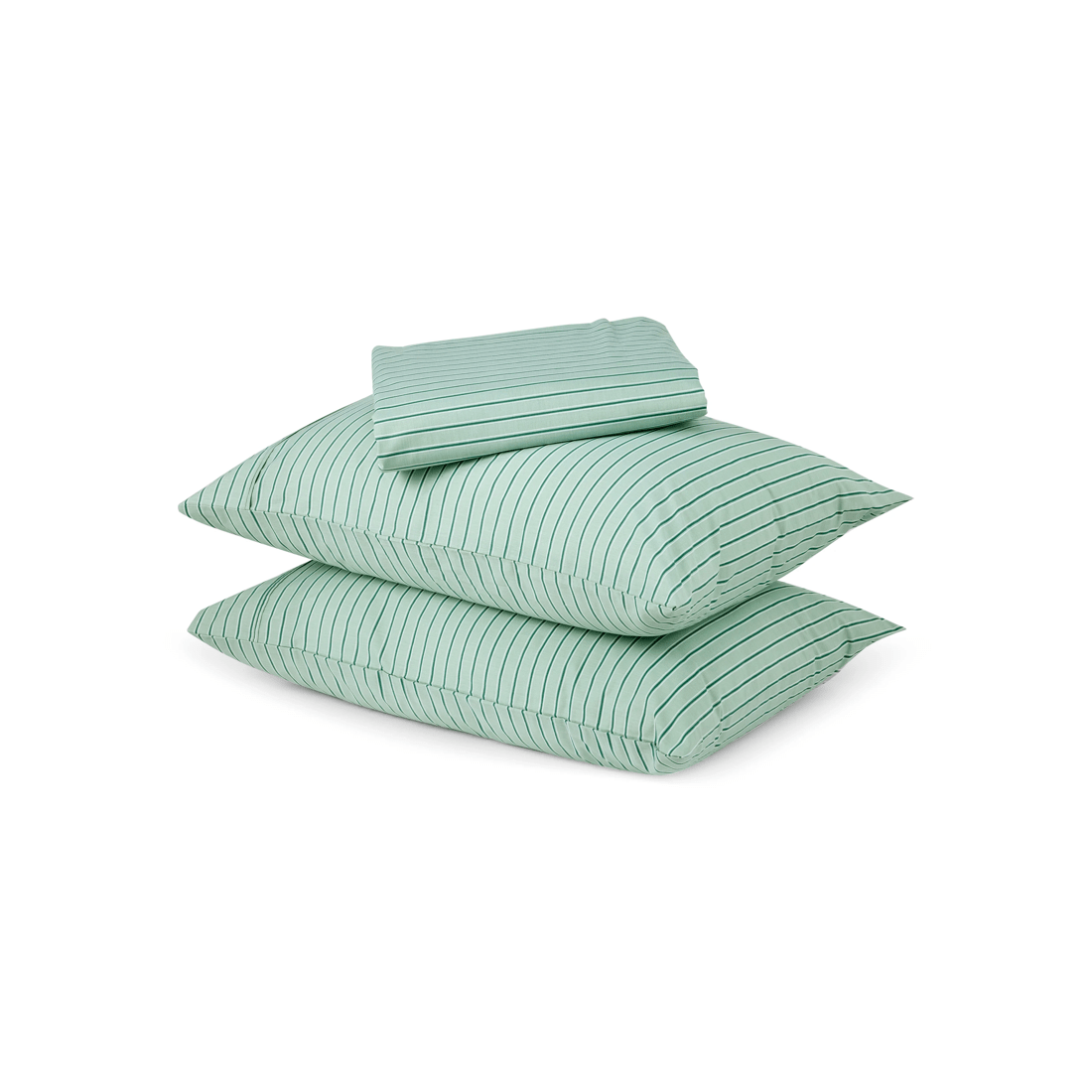 1 250 Thread Count Cotton Stripe Sheet Set - Double Bed, Sage, 1 of 7