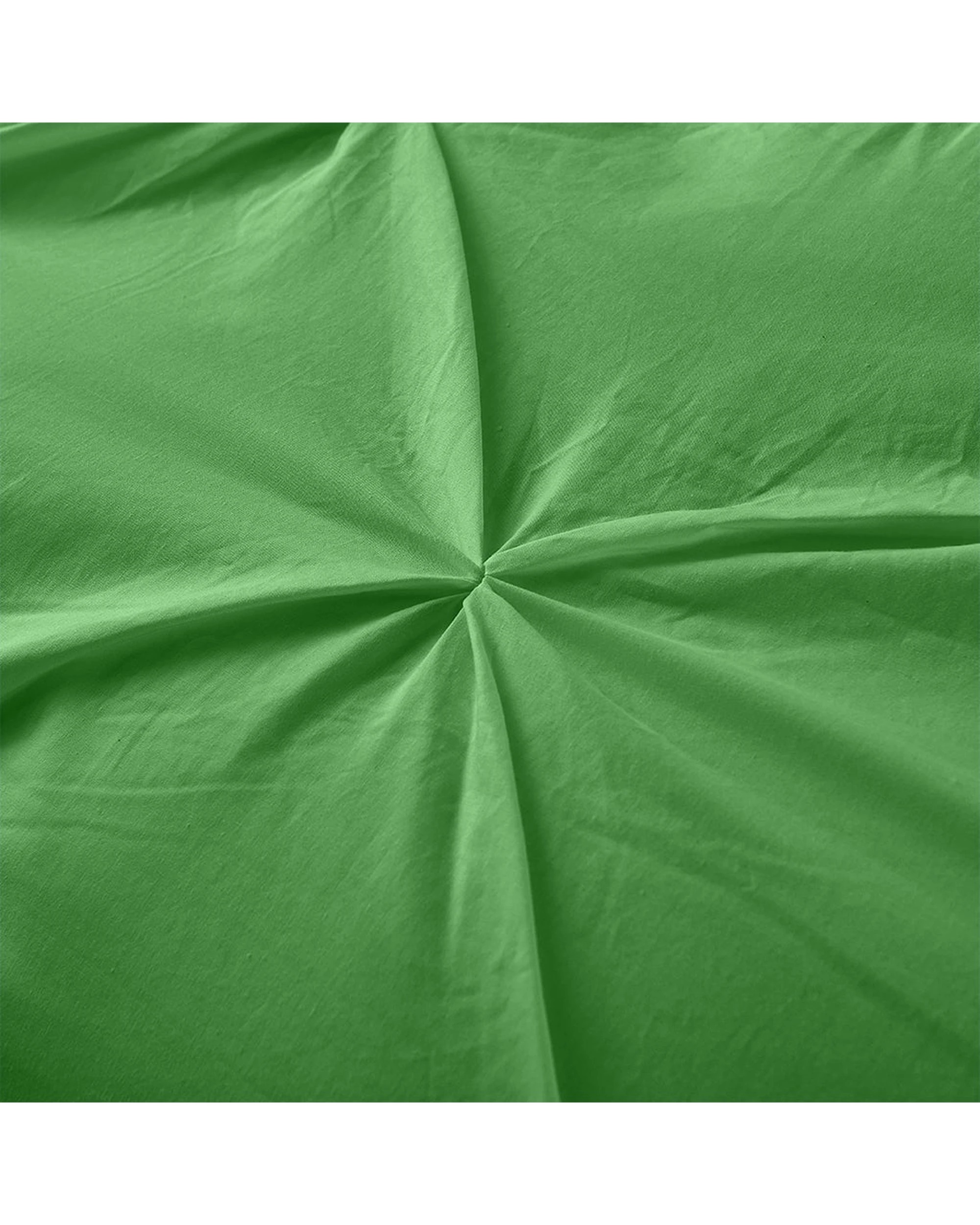 6 Cotton More 100% Cotton Diamond Pinch Pleated Pintuck Doona Quilt Cover Double - Green, 6 of 7