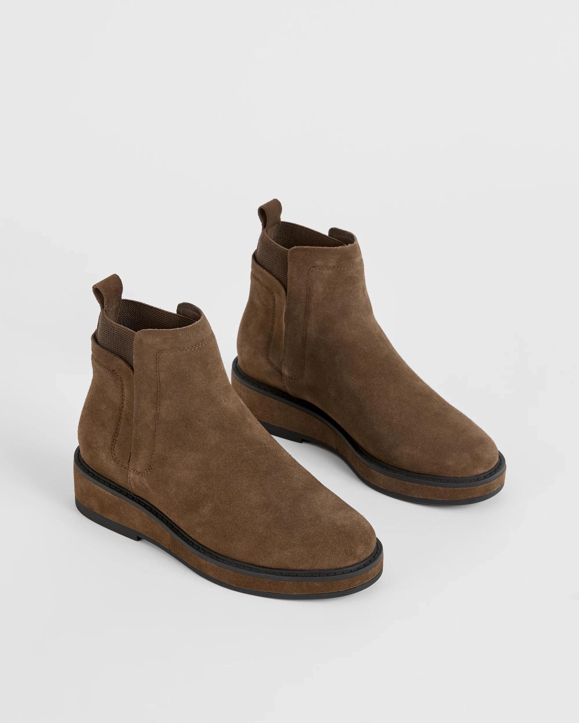 2 Target Woman Genuine Suede Leather Jackie Boot KHAKI SUEDE, 2 of 3