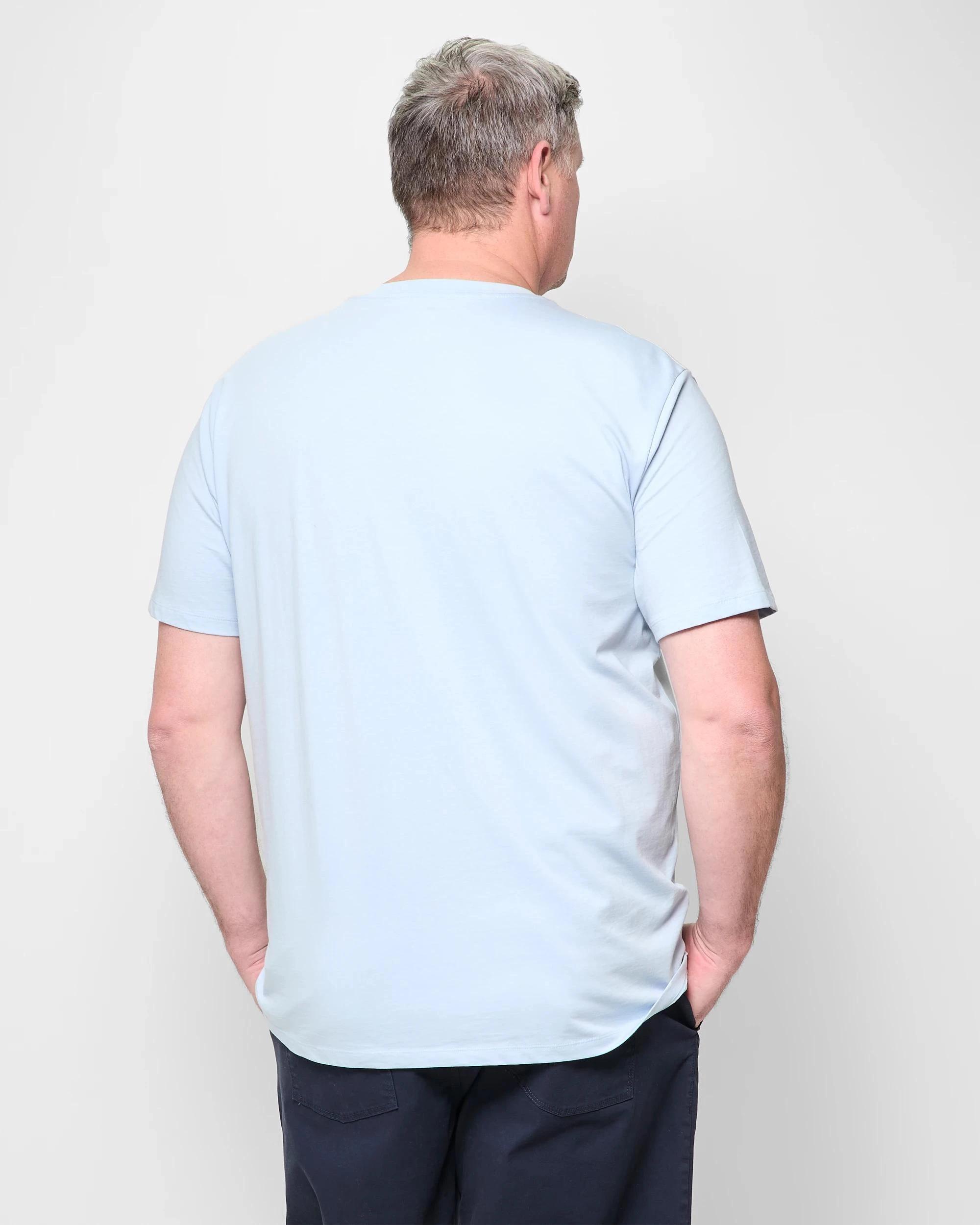 4 Target Man Plus Plus Size Australian Cotton Crew T-Shirt LIGHT BLUE, 4 of 5