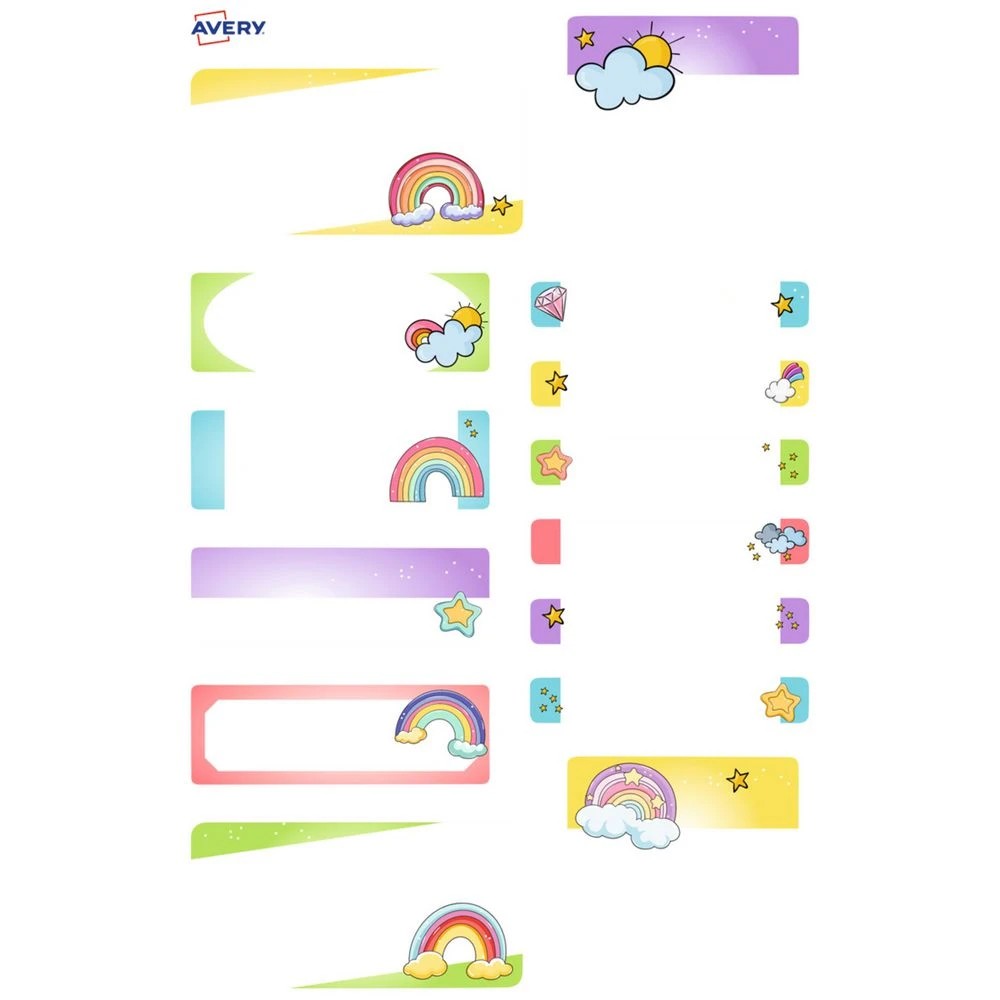 1 Avery Durable Labels Rainbow 42 Pack, 1 of 1