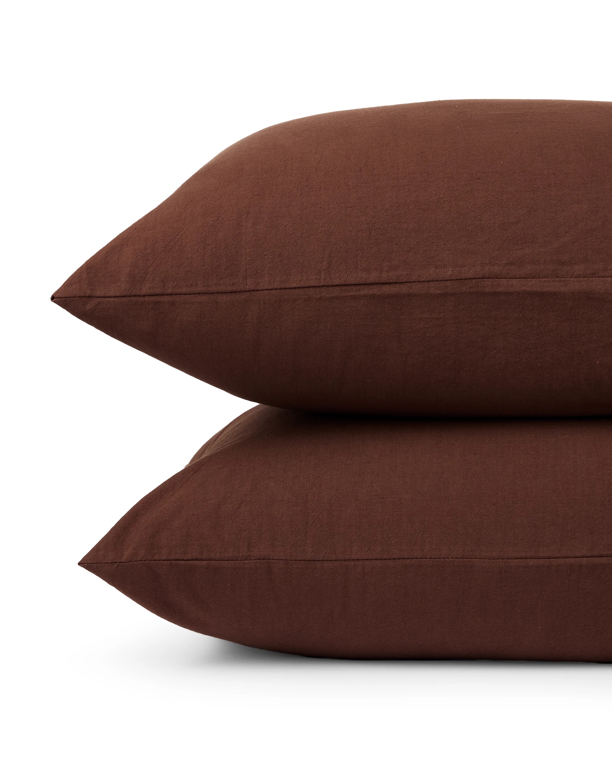2 Stonewashed Cotton Sheet Set - Queen Bed, Chocolate, 2 of 4