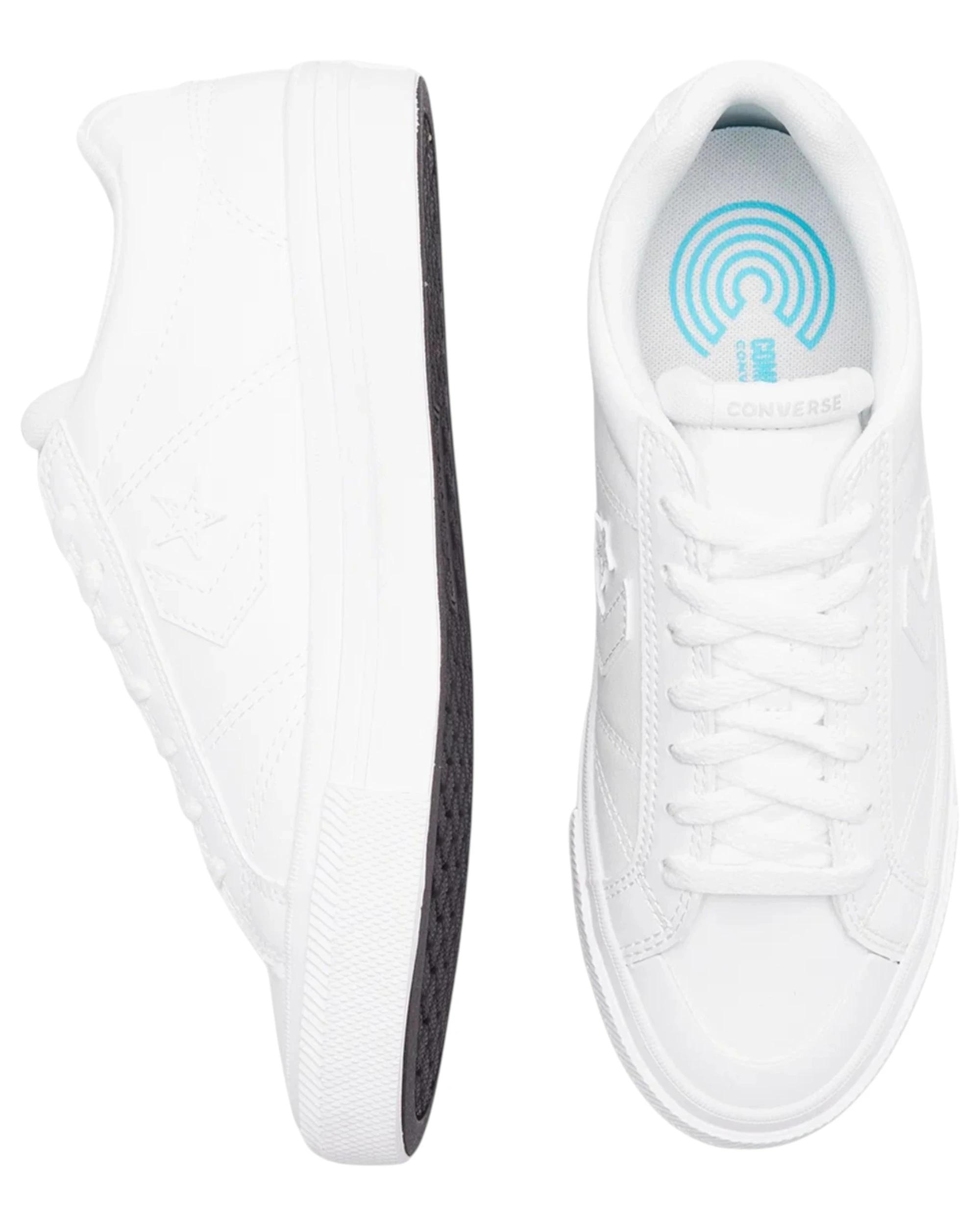 5 Converse Unisex Sport Casual Faux Leather Sneaker WHITE, 5 of 6