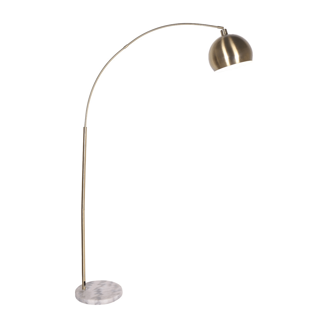 1 Sarantino Arc Floor Lamp Antique Brass Finish With Marble Base
 - Gold, 1 of 7