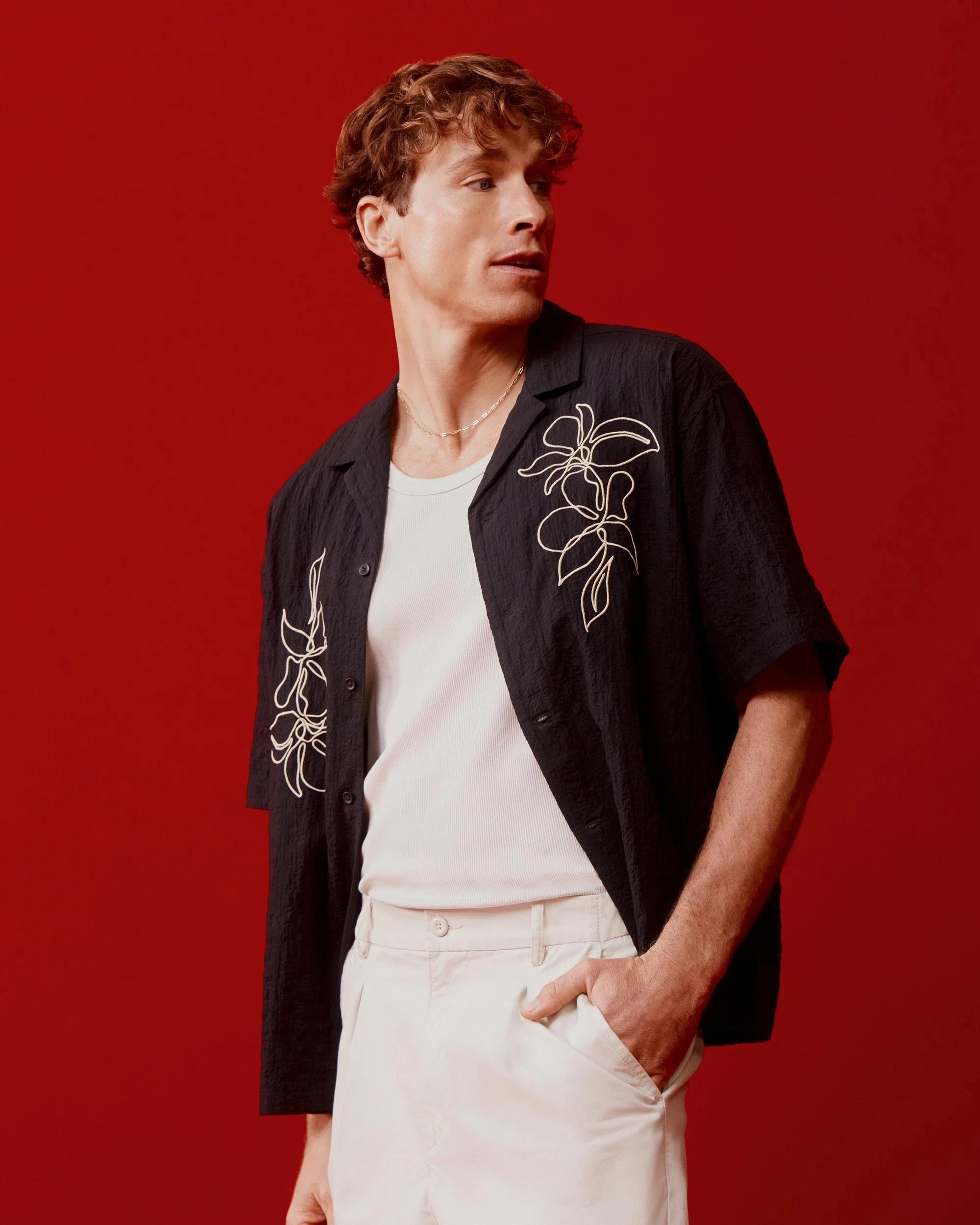 8 Commons Australian Cotton Short Sleeve Shirt FLORAL BLACK, 8 of 8