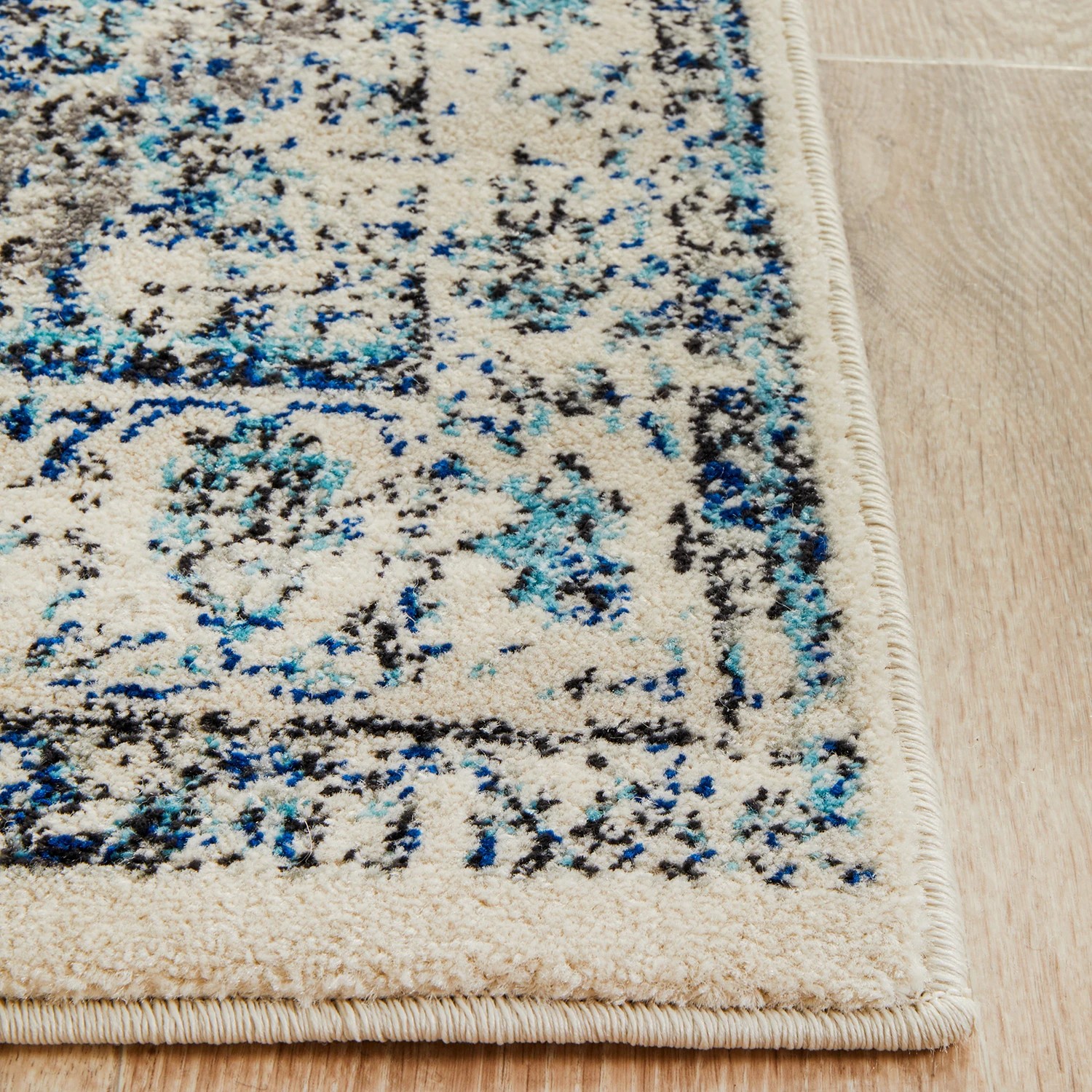 6 Common Ground Rugs Encore 251 300x80cm Runner - Medium Pet Friendly Rug - White, 6 of 7
