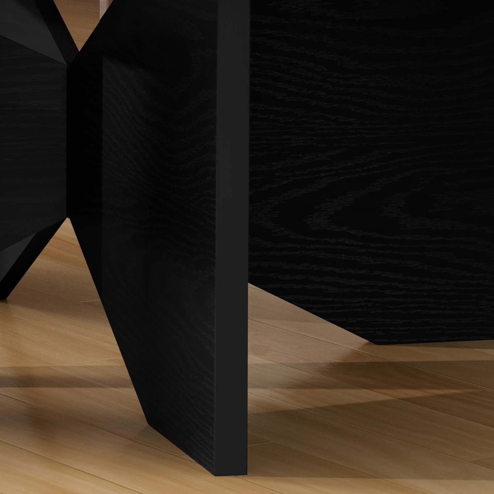 8 Alfordson Coffee Table Modern Round Table X-shape Wooden Legs Living Room - Oak, 8 of 10