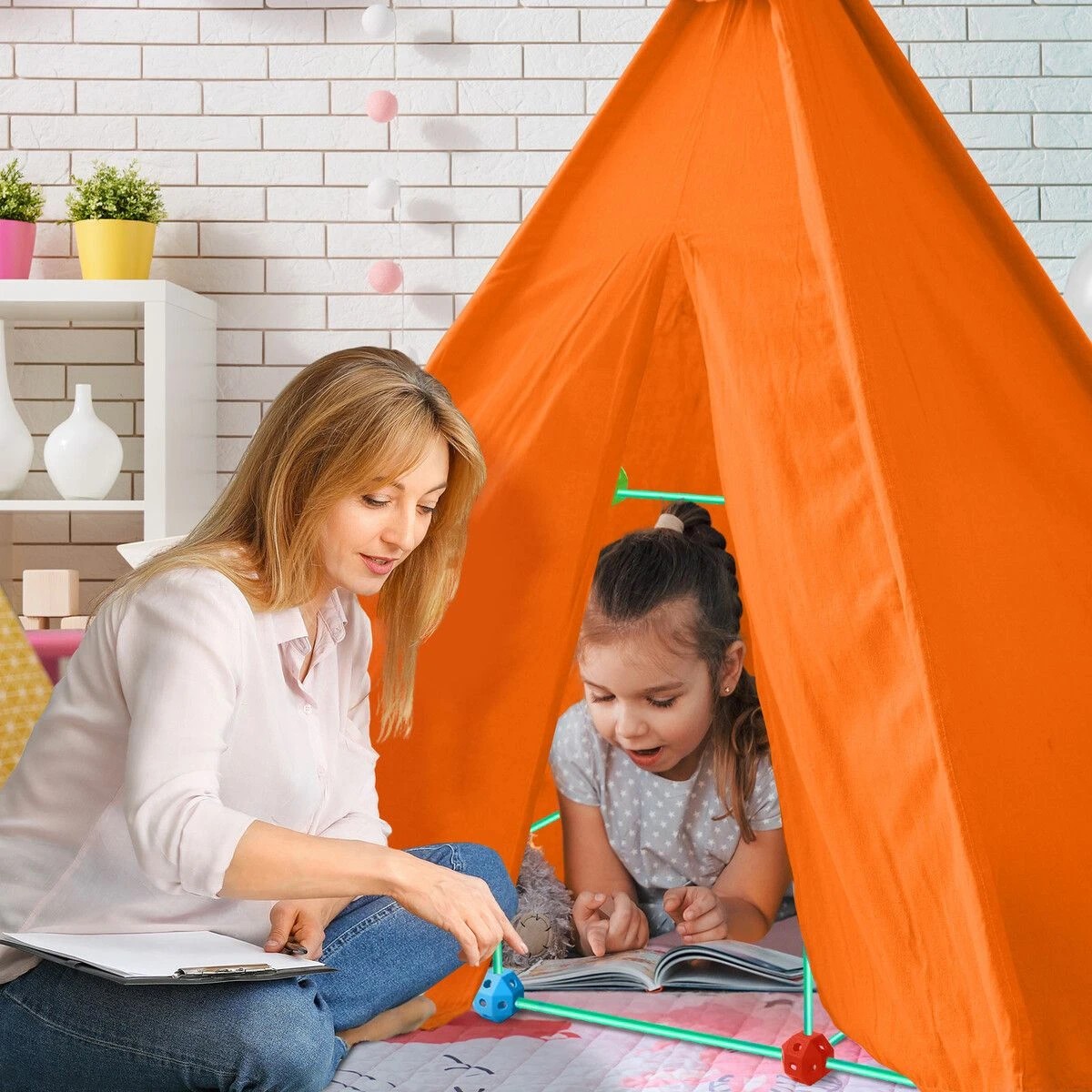 4 AUSWAY DIY Fort Building Kit 340pcs Castle Construction Builder, 4 of 5