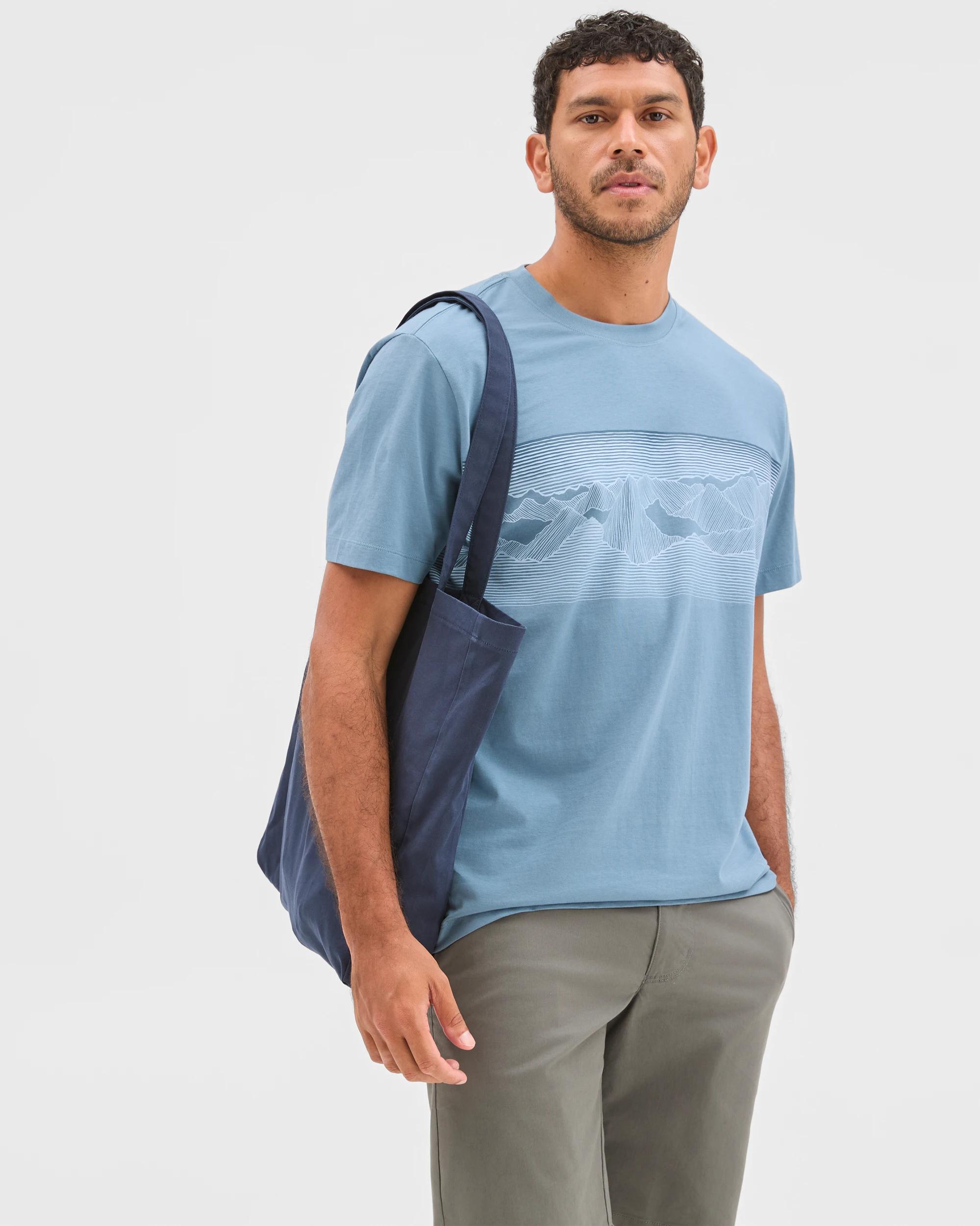 4 Target Man Australian Cotton Print T-Shirt BLUESTONE MOUNTAINS, 4 of 5