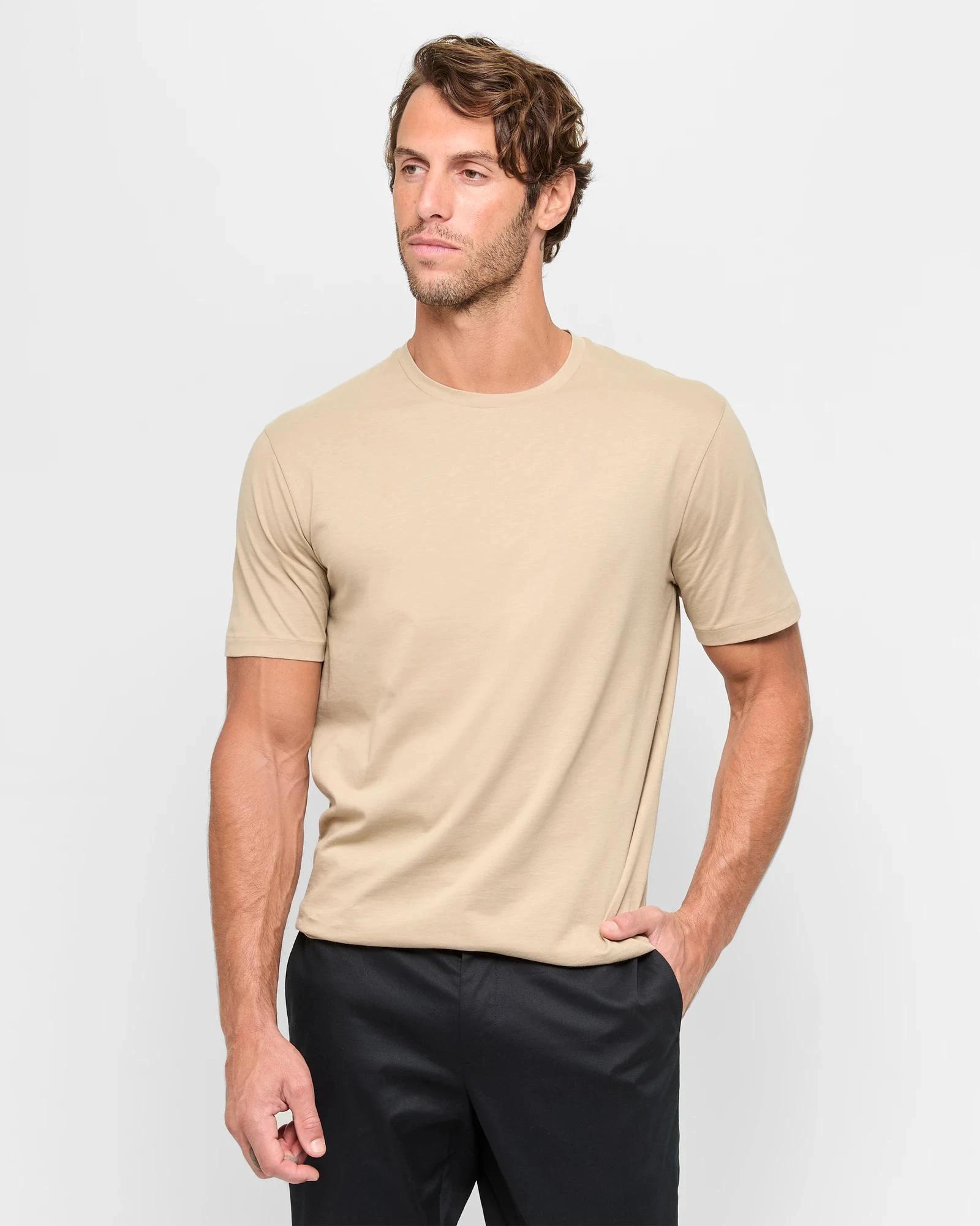 1 Supima Cotton T-Shirt - Preview TAUPE, 1 of 5