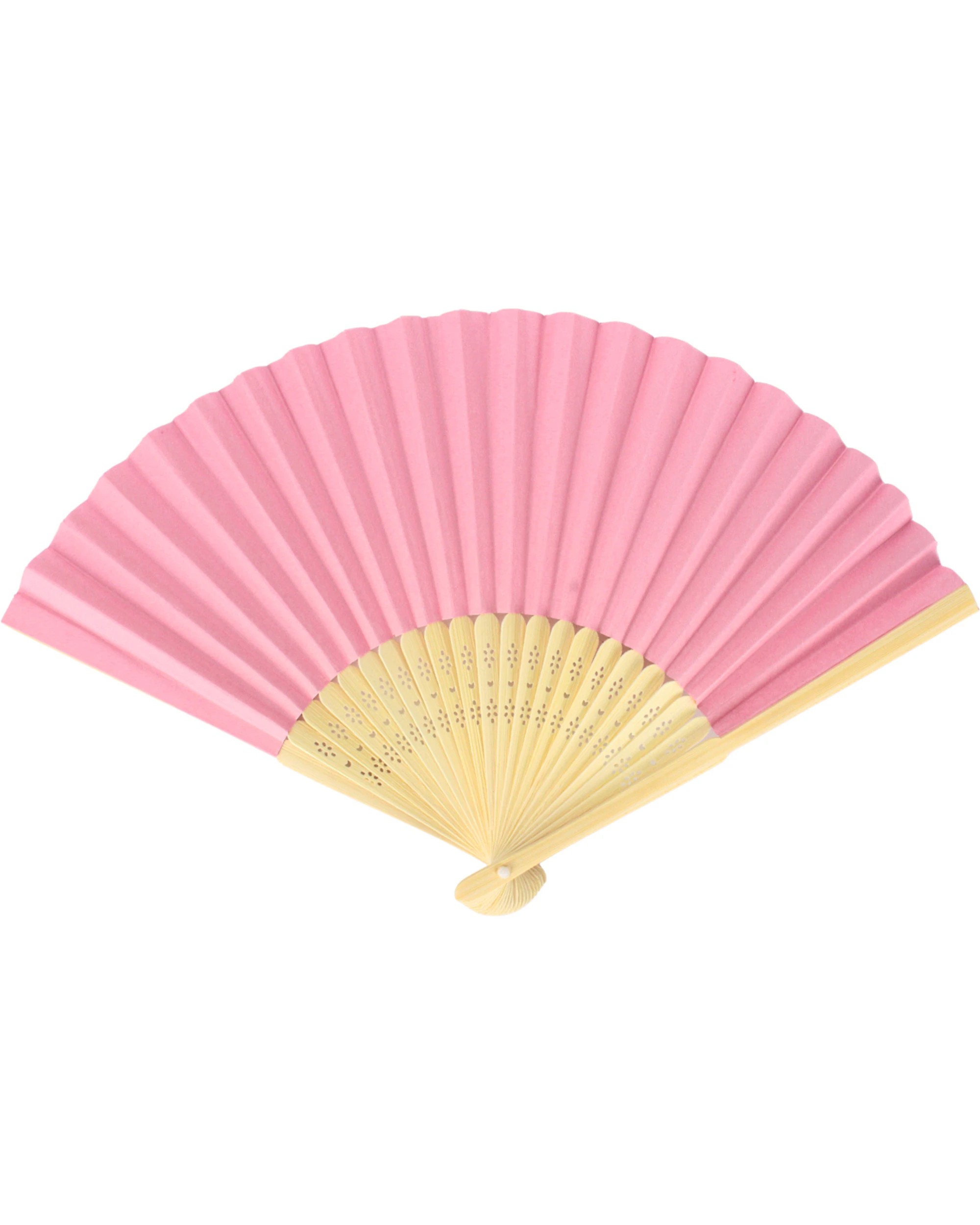 1 Party Maker Light Paper Hand Held Fan - One Size - Pink, 1 of 2