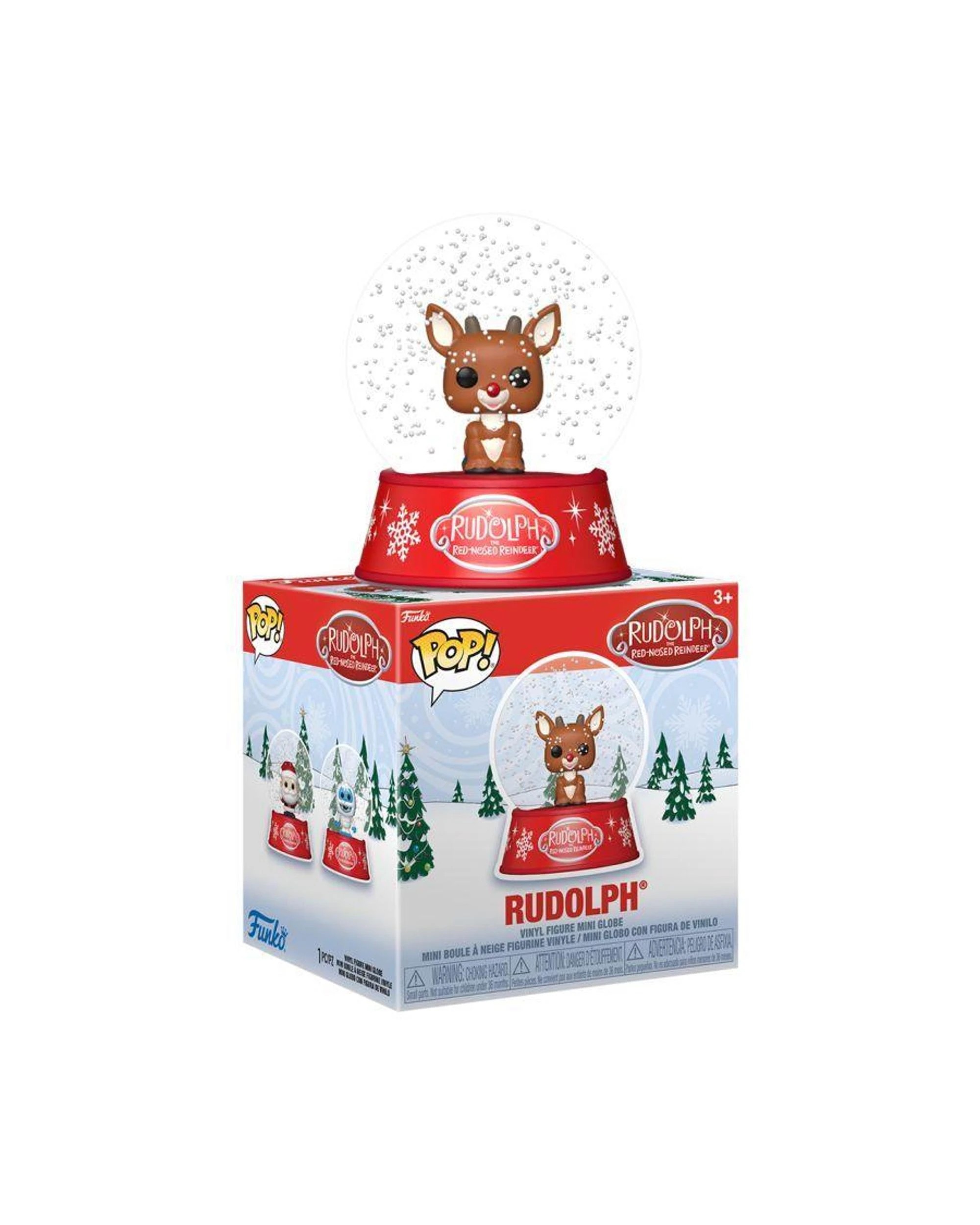 Rudolph The Red Nose Reindeer Mini Glitter Globes Funko POP! Vinyl ...