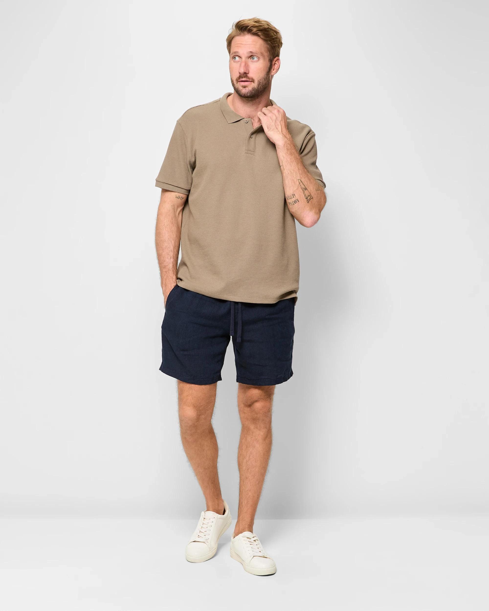 2 Target European Linen Shorts BLUE, 2 of 6