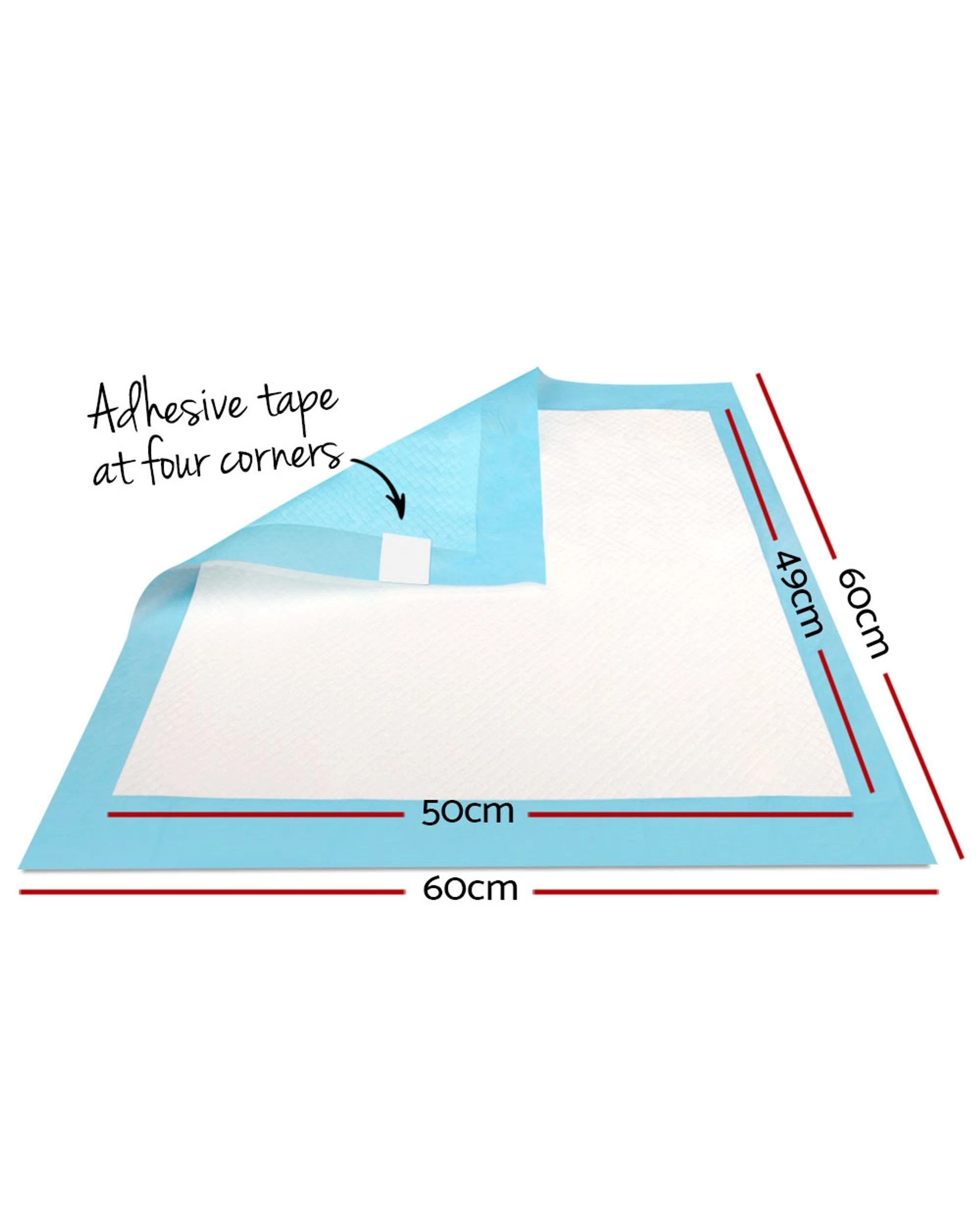 2 i.Pet 400 Pack Puppy Training Pads 60x60cm 5 Layer Super Absorbent Leak Proof Adhesive Corners Indoor Toilet - Blue, 2 of 7