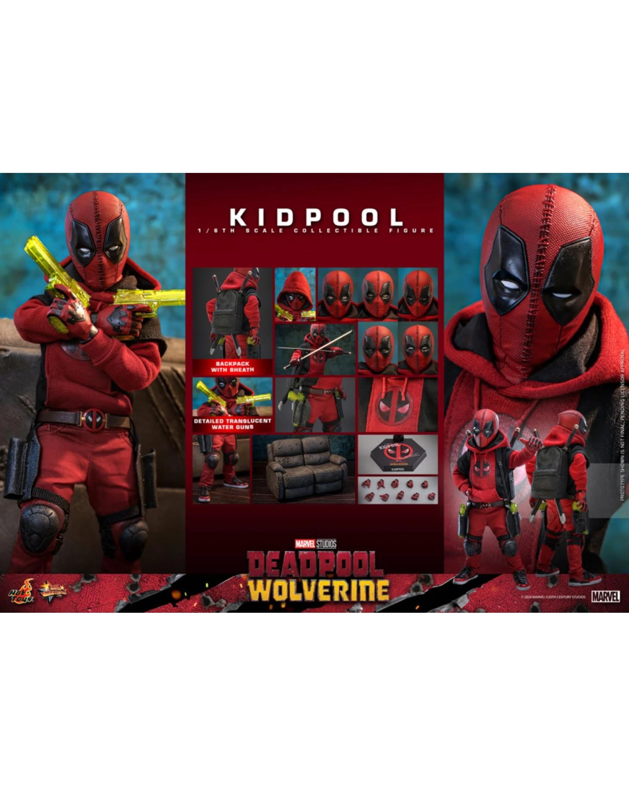 10 Hot Toys Deadpool and Wolverine: Kidpool 1:6 Scale Collectible Action Figure, 10 of 10