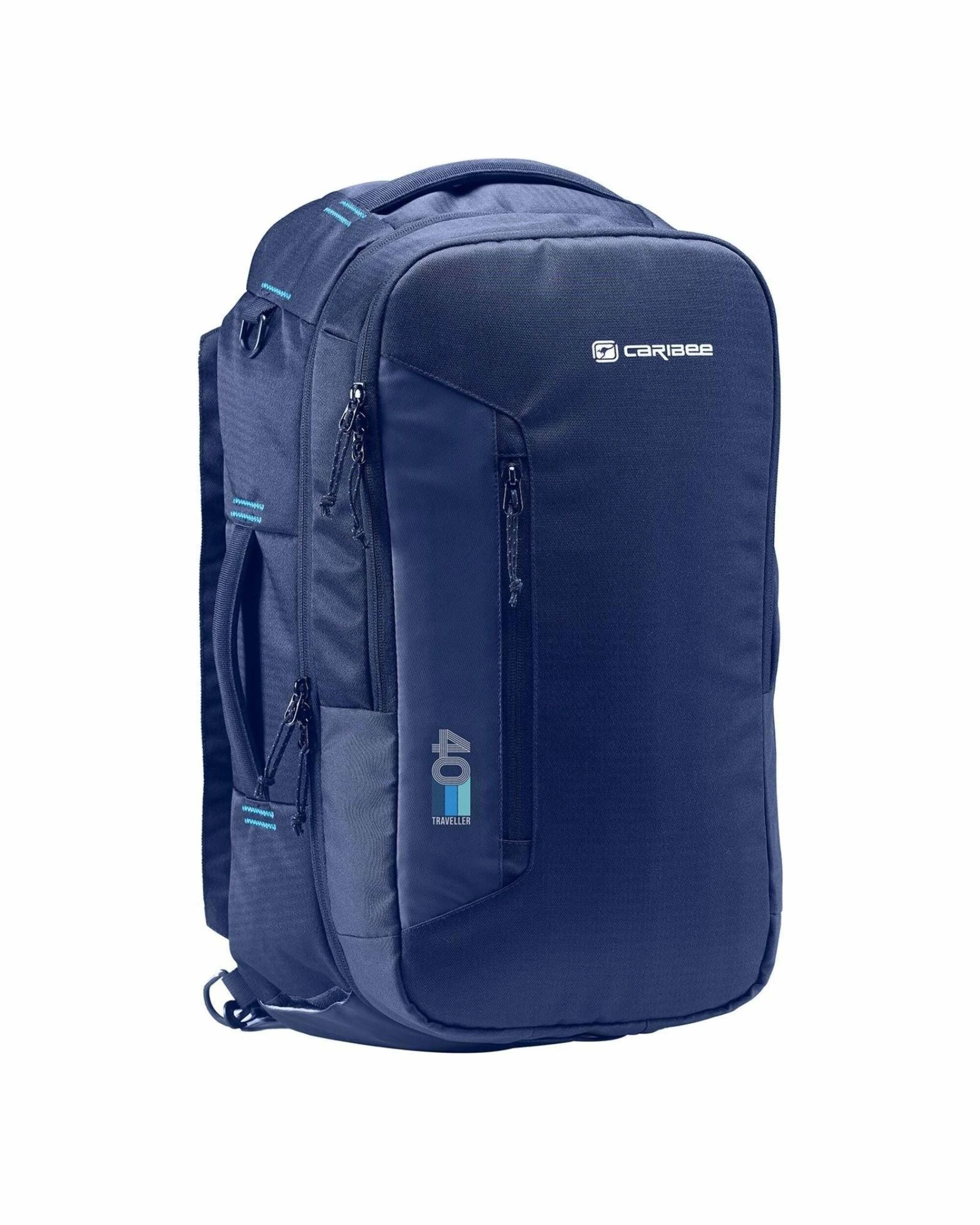 1 Caribee Traveller Carry-On Backpack Duffle - 40L - Blue, 1 of 5