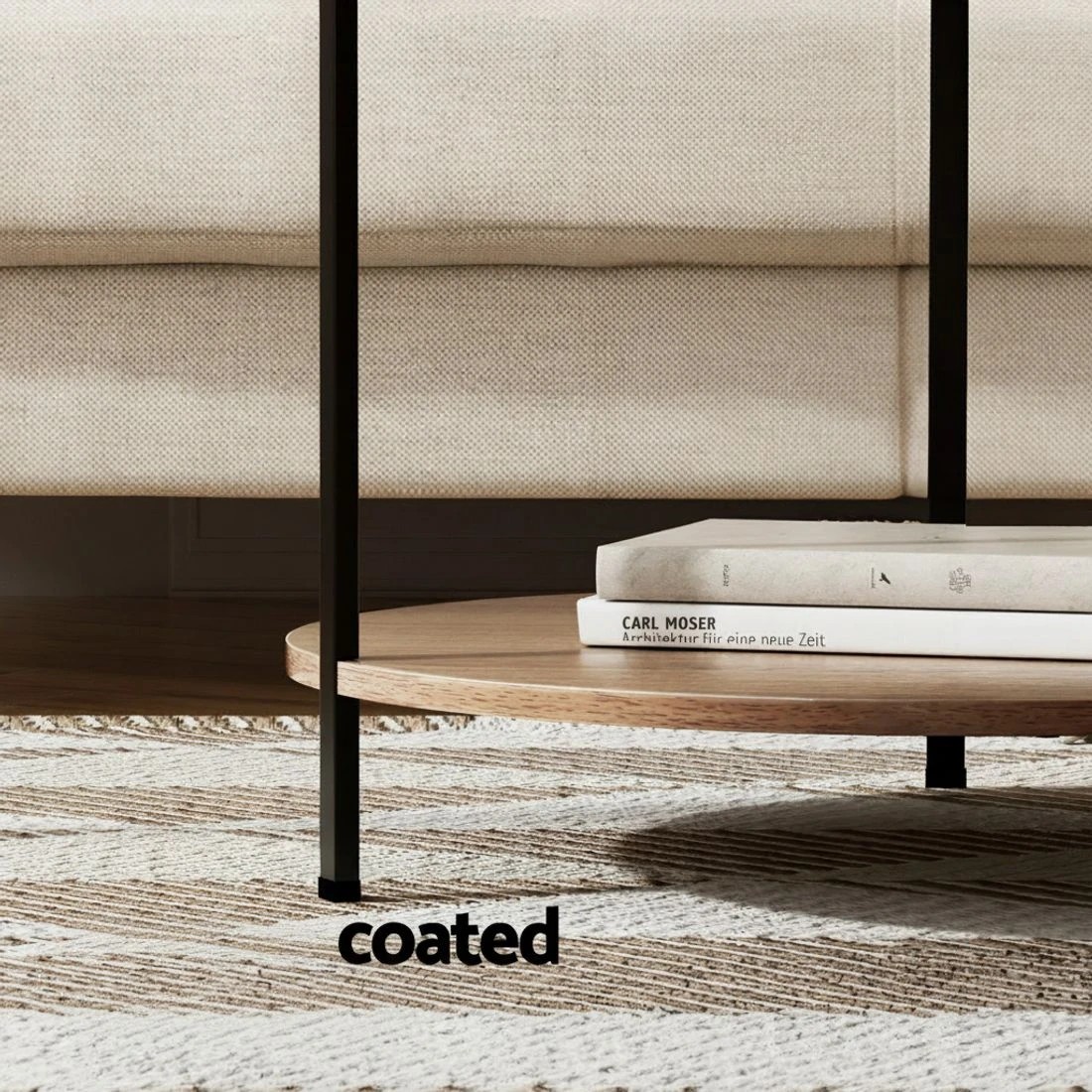 5 Artiss Coffee Table Side Table Round Cedric - White, 5 of 6