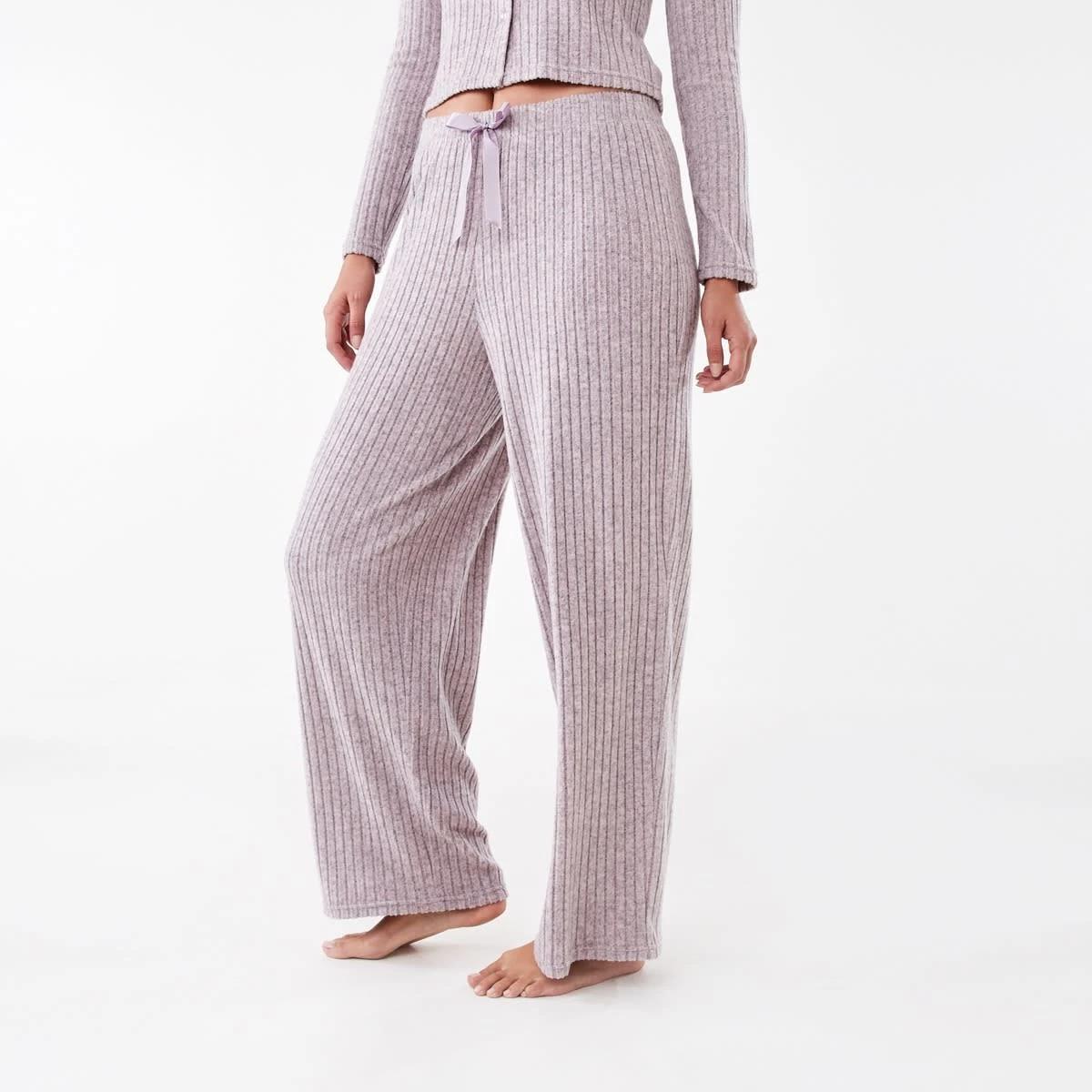 2 Brushed Rib Lounge Pants Plum Mrle, 2 of 5
