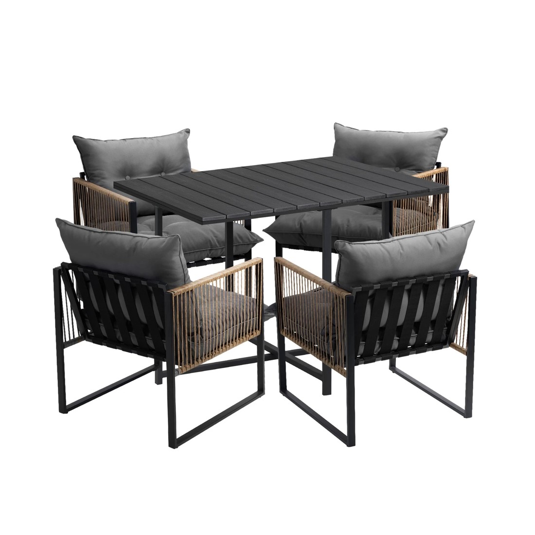 5 Livsip Outdoor Dining Set Patio Furniture Garden 4 Seater
 - Multi, 5 of 10