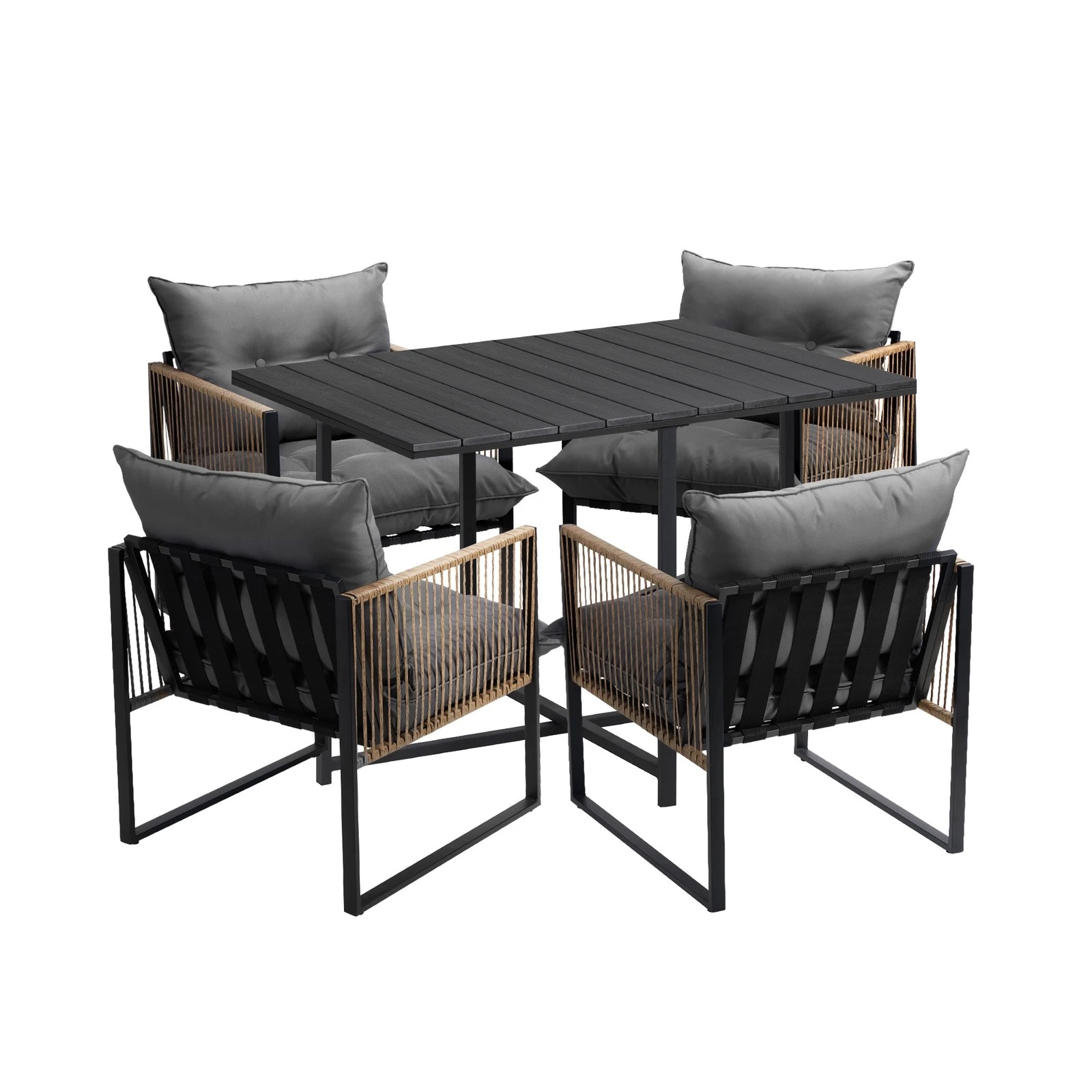 5 Livsip Outdoor Dining Set Patio Furniture Garden 4 Seater
 - Multi, 5 of 10