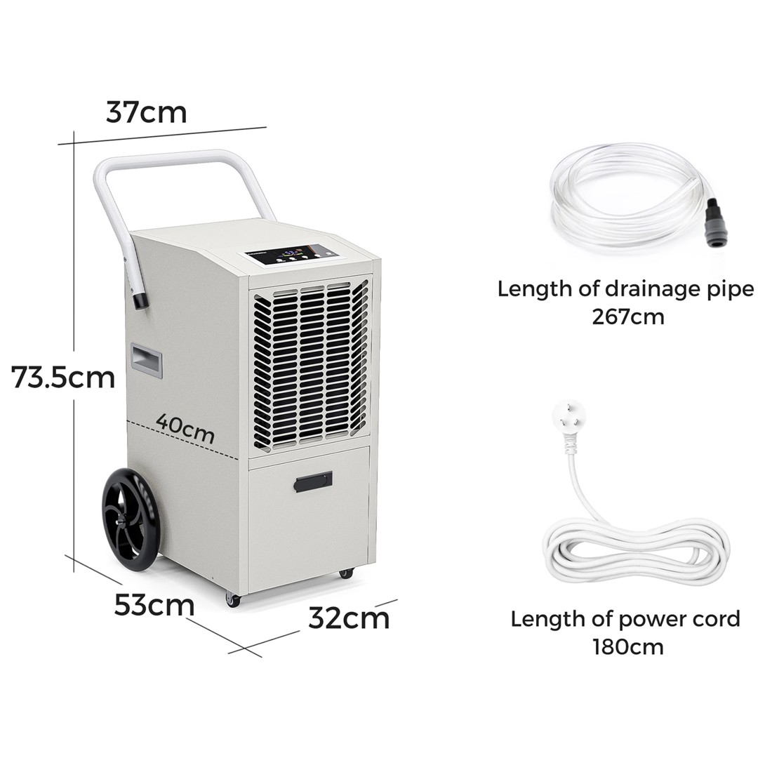 7 ADVWIN 50L Commercial Dehumidifier White, 7 of 7