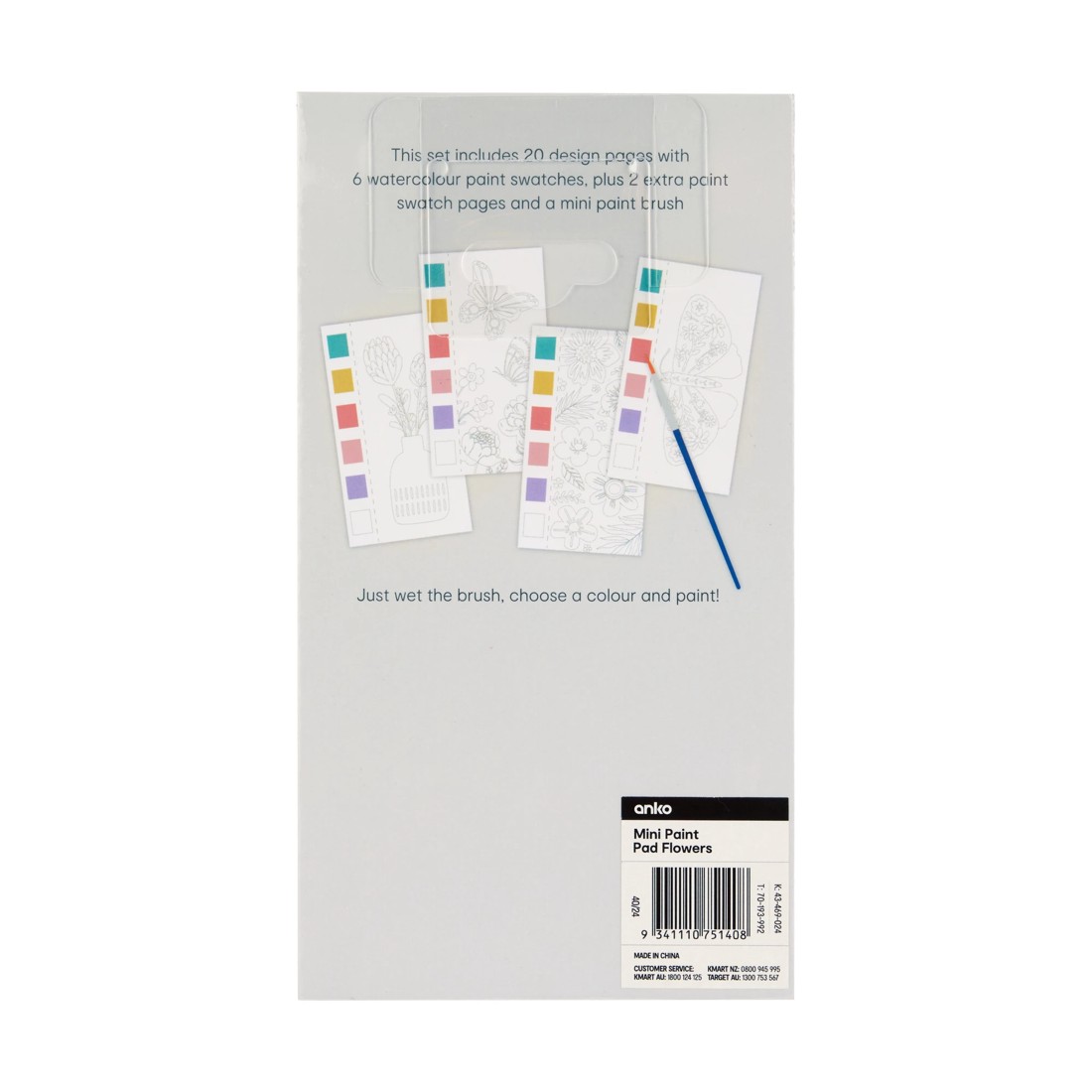 4 Mini Paint Pad - Flowers, 4 of 4