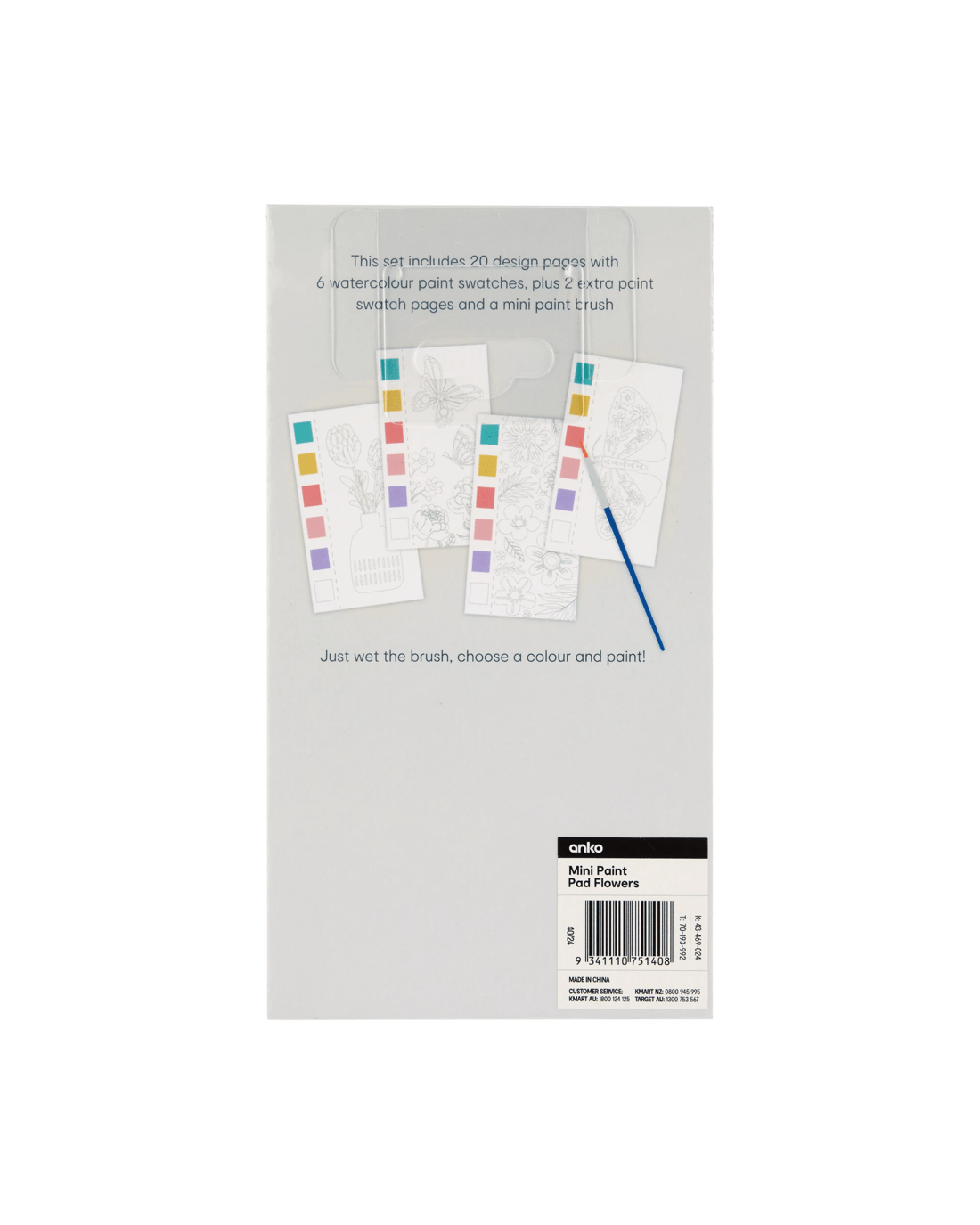 4 Mini Paint Pad - Flowers, 4 of 4