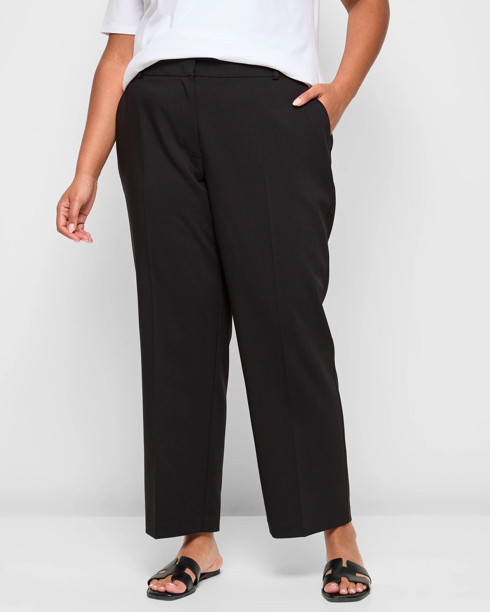 2 Target Plus Size Straight Leg Pants BLACK, 2 of 5