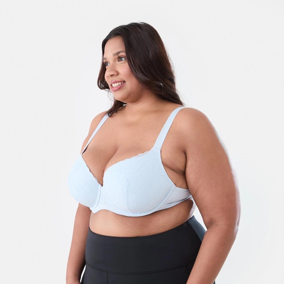 2 Full Figure Lace T-Shirt Bra HALOGEN BLUE, 2 of 6