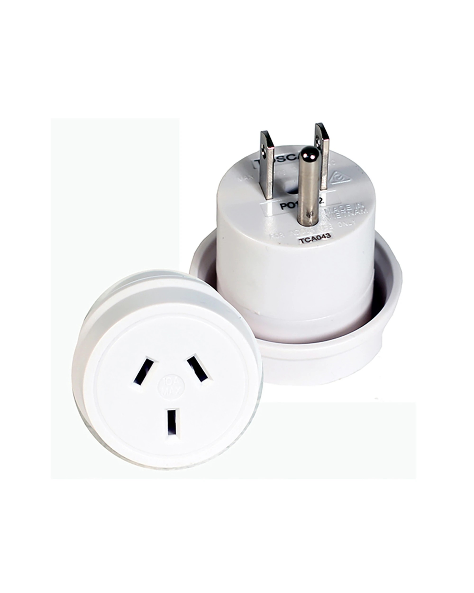 2 Tosca 2Pk Ob Travel Power Adapter Converter Plug - Usa - White, 2 of 2