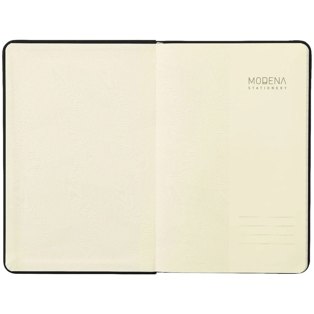 3 Modena A5 PU Ruled Notebook Black, 3 of 5