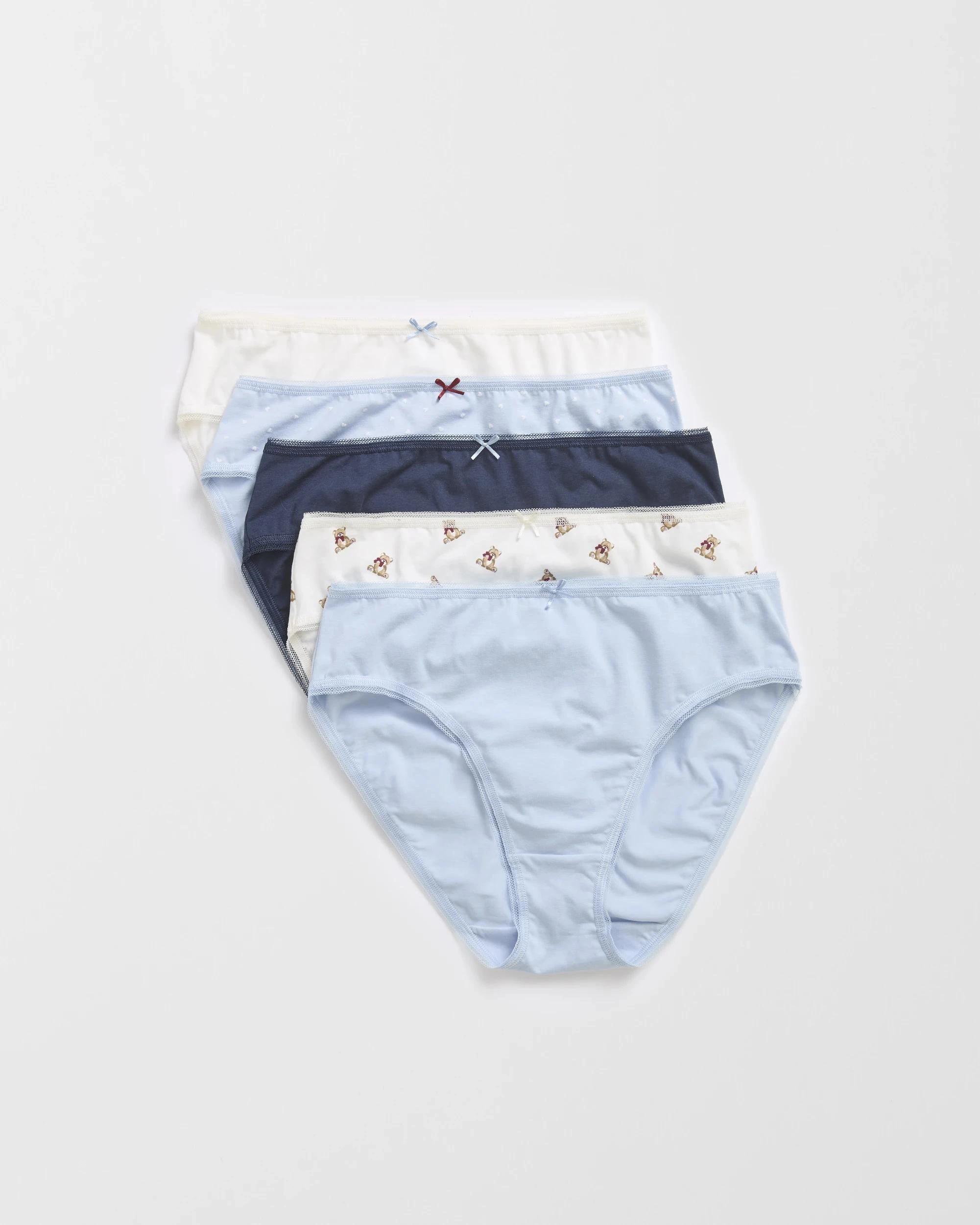 1 Target 5 Pack Cotton/Elastane High Cut Briefs TEDDY, 1 of 5