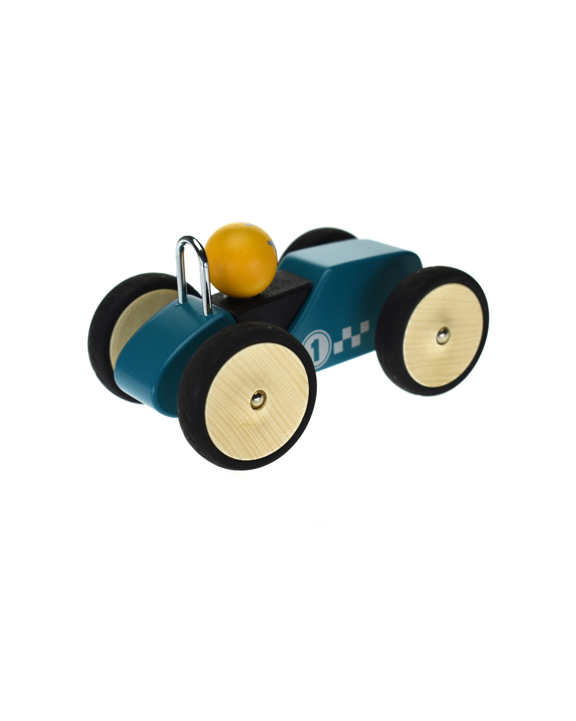 5 Kaper Kidz Retro Racing Car Large Wooden Childrens Toy - Green, 5 of 6