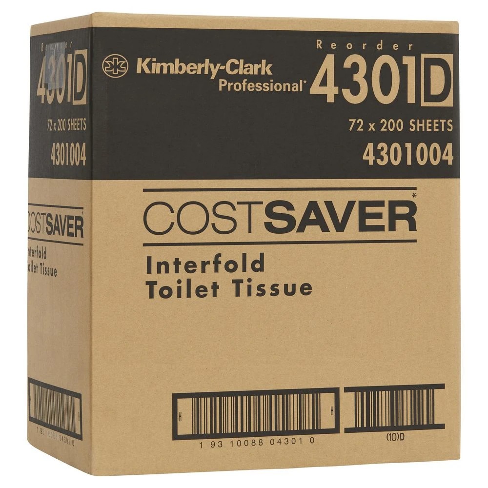 2 Costsaver Interfold Toilet Tissue 200 Sheets 72 Pack, 2 of 3