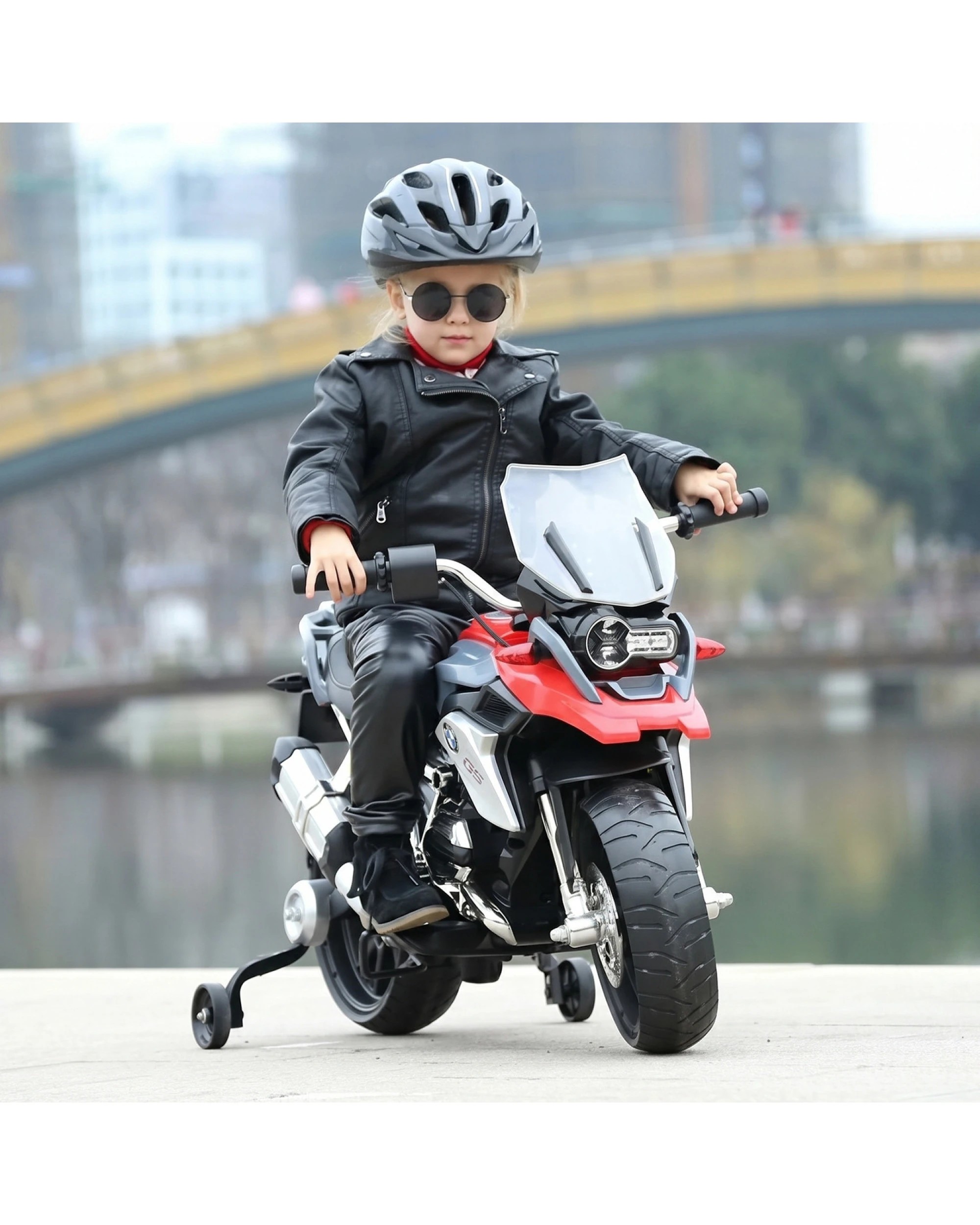 6 BMW R1200 GS 6V Electric Ride-On Motorcycle for Kids - Red, 6 of 6