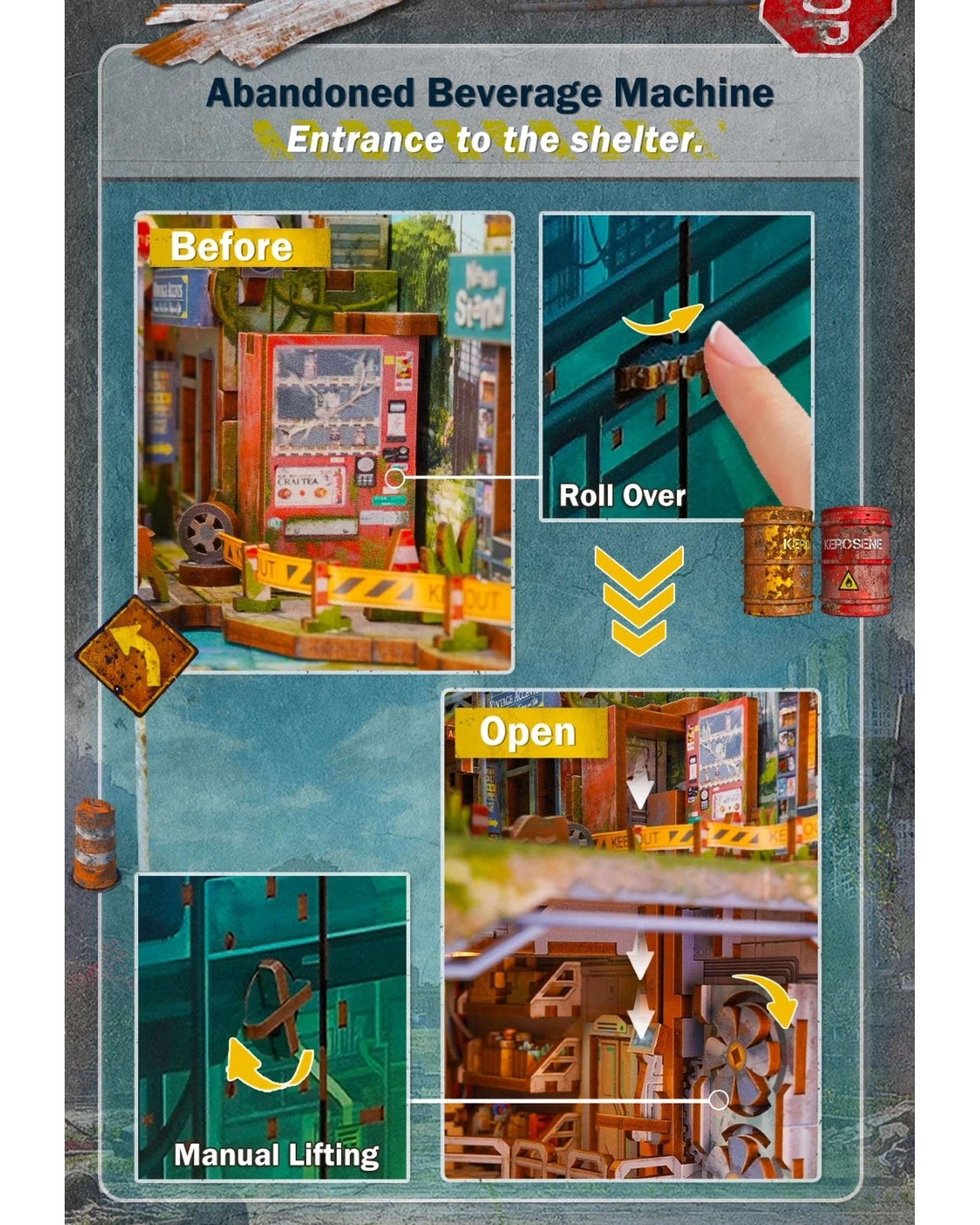 10 Tonecheer 3D Wooden Puzzle DIY Book Nook Kit - Haven Zero, 10 of 10