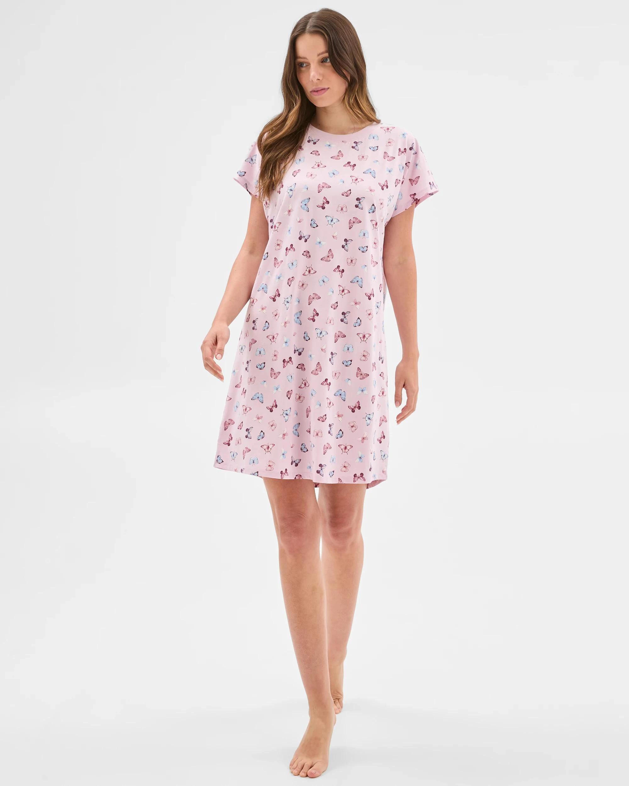 2 Target Australian Cotton T-Shirt Nightie BUTTERFLY, 2 of 6