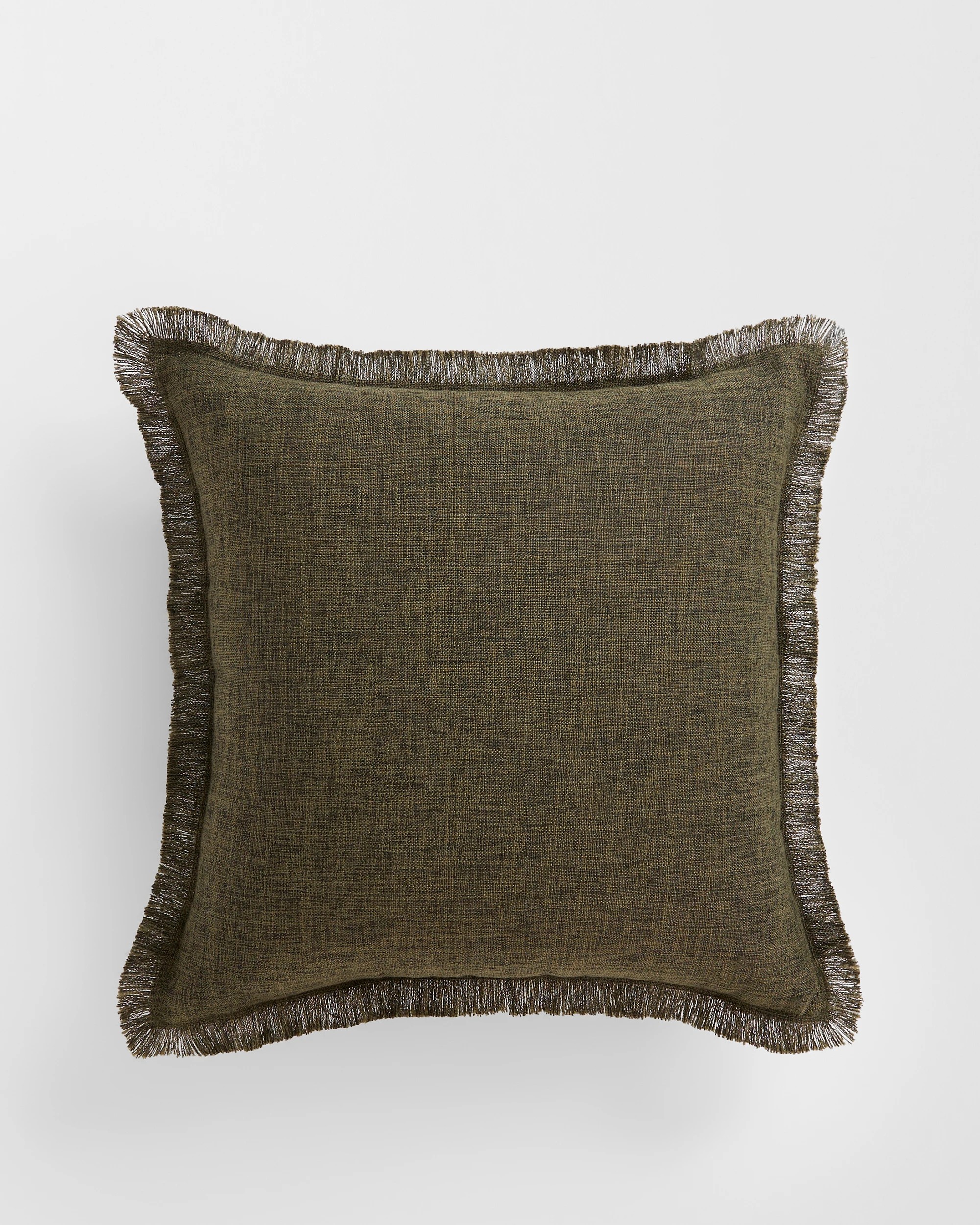 1 Target Ellerie Fringe Cushion - Green, 1 of 2